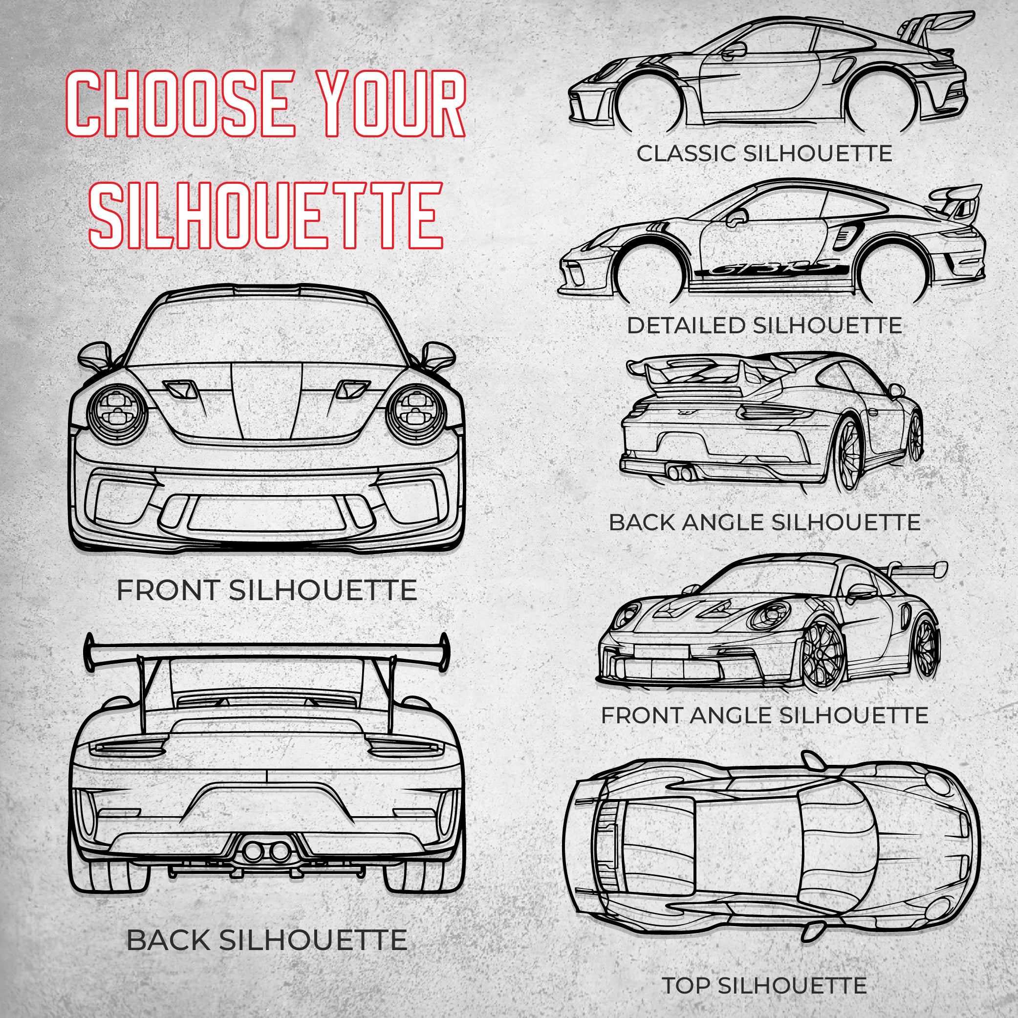 Your Custom Car Silhouette Metal Wall Art Service