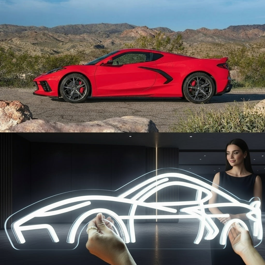 Your Custom Car Neon Silhouette Service