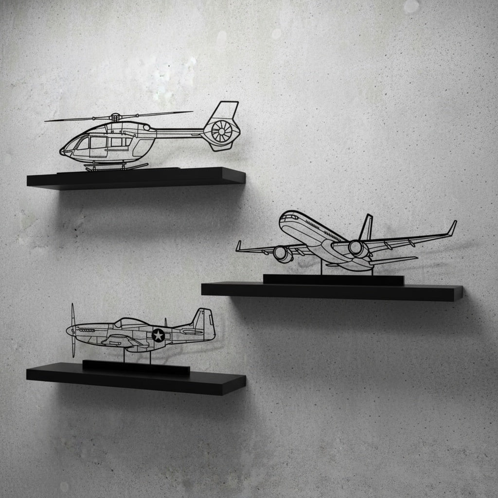 Your Custom Aircraft Standing Silhouette Metal Art