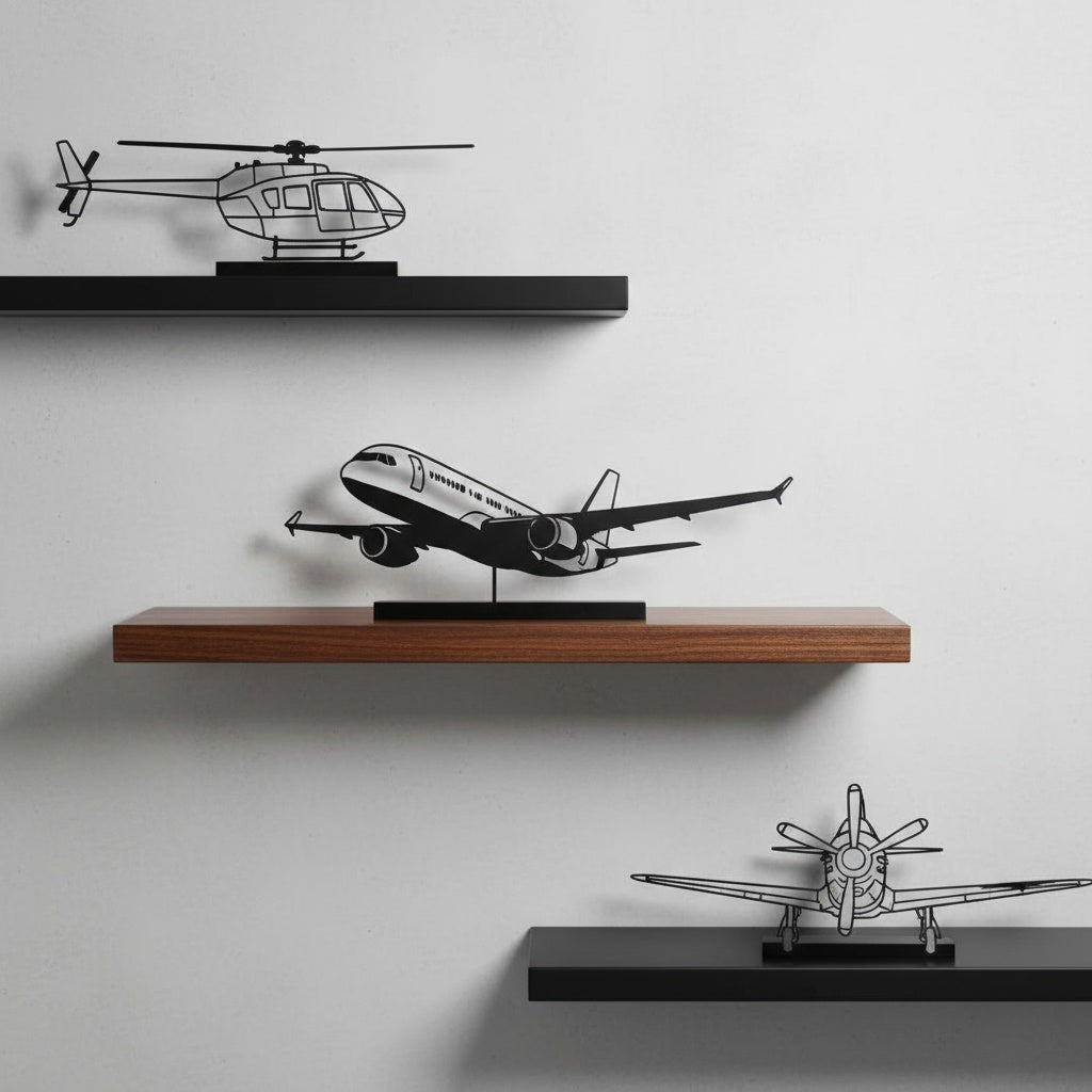 Your Custom Aircraft Standing Silhouette Metal Art