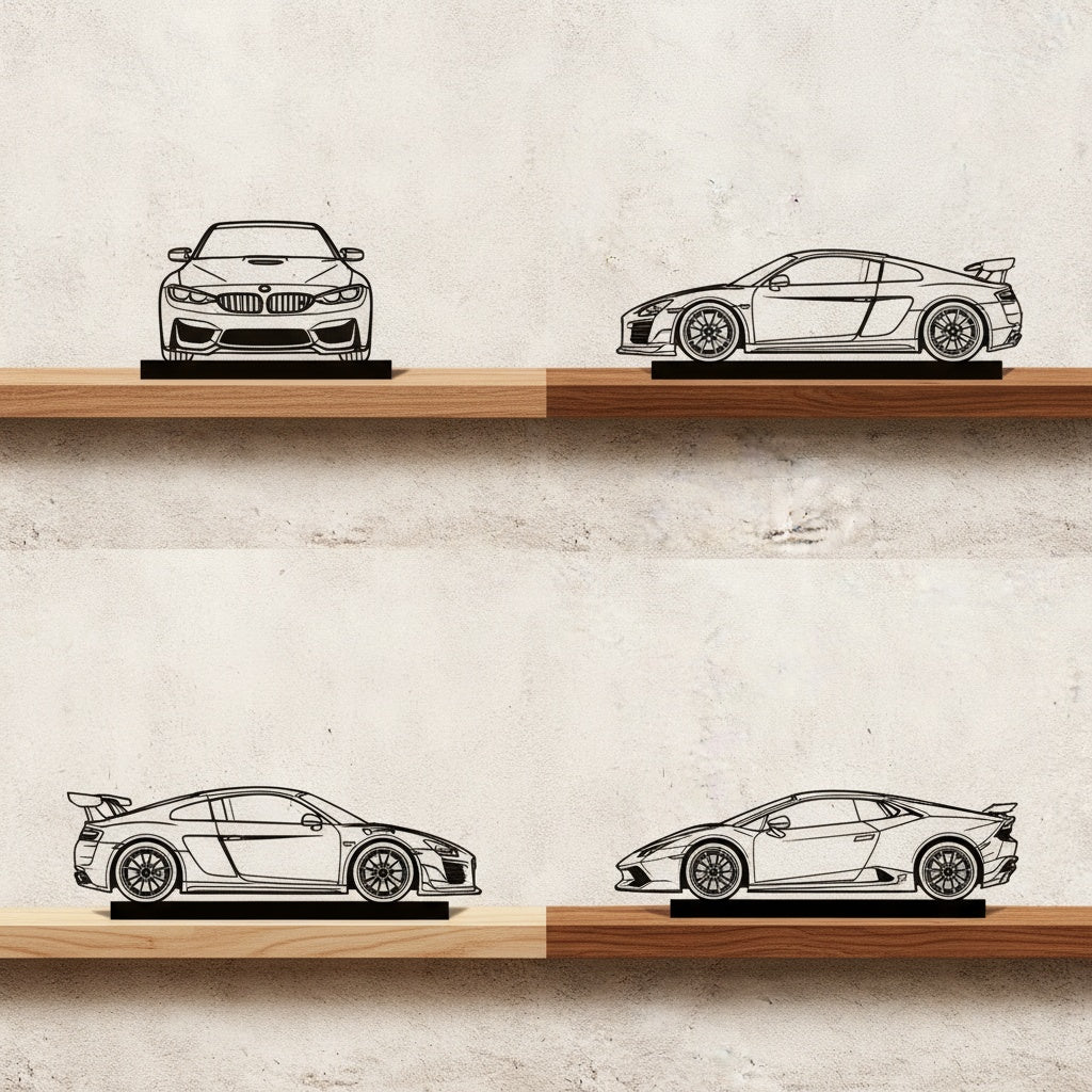 Your Custom Car Standing Silhouette Metal Art