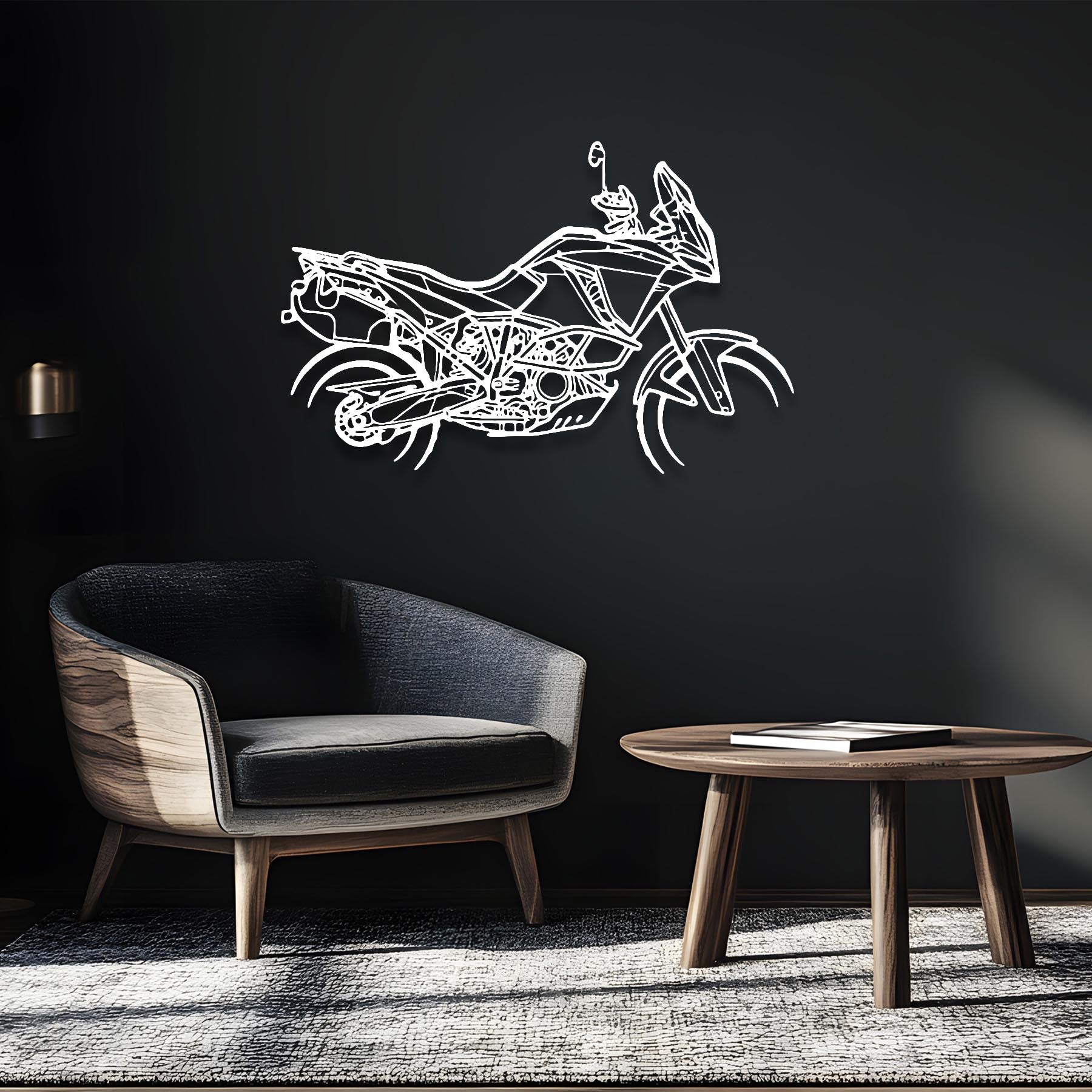 1290 Adventure R 2018 Silhouette Metal Wall Art