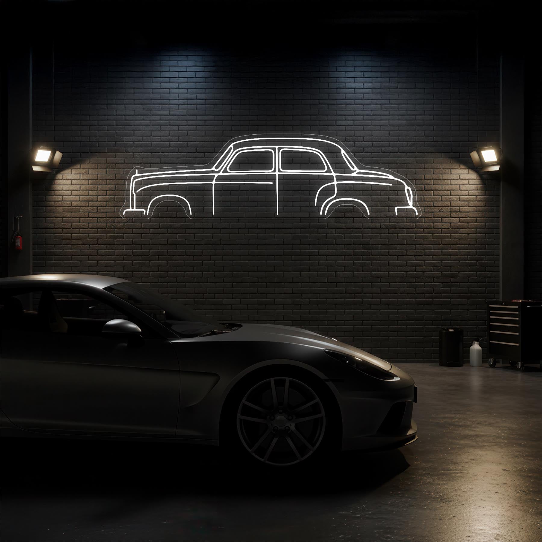 190D 1959 Neon Silhouette