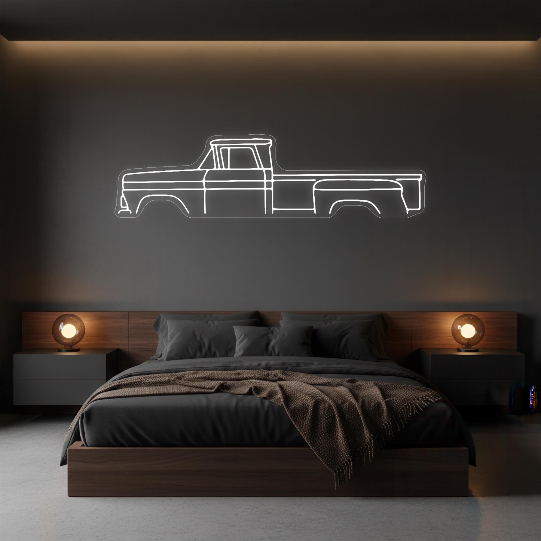 1960 Pickup Neon Silhouette