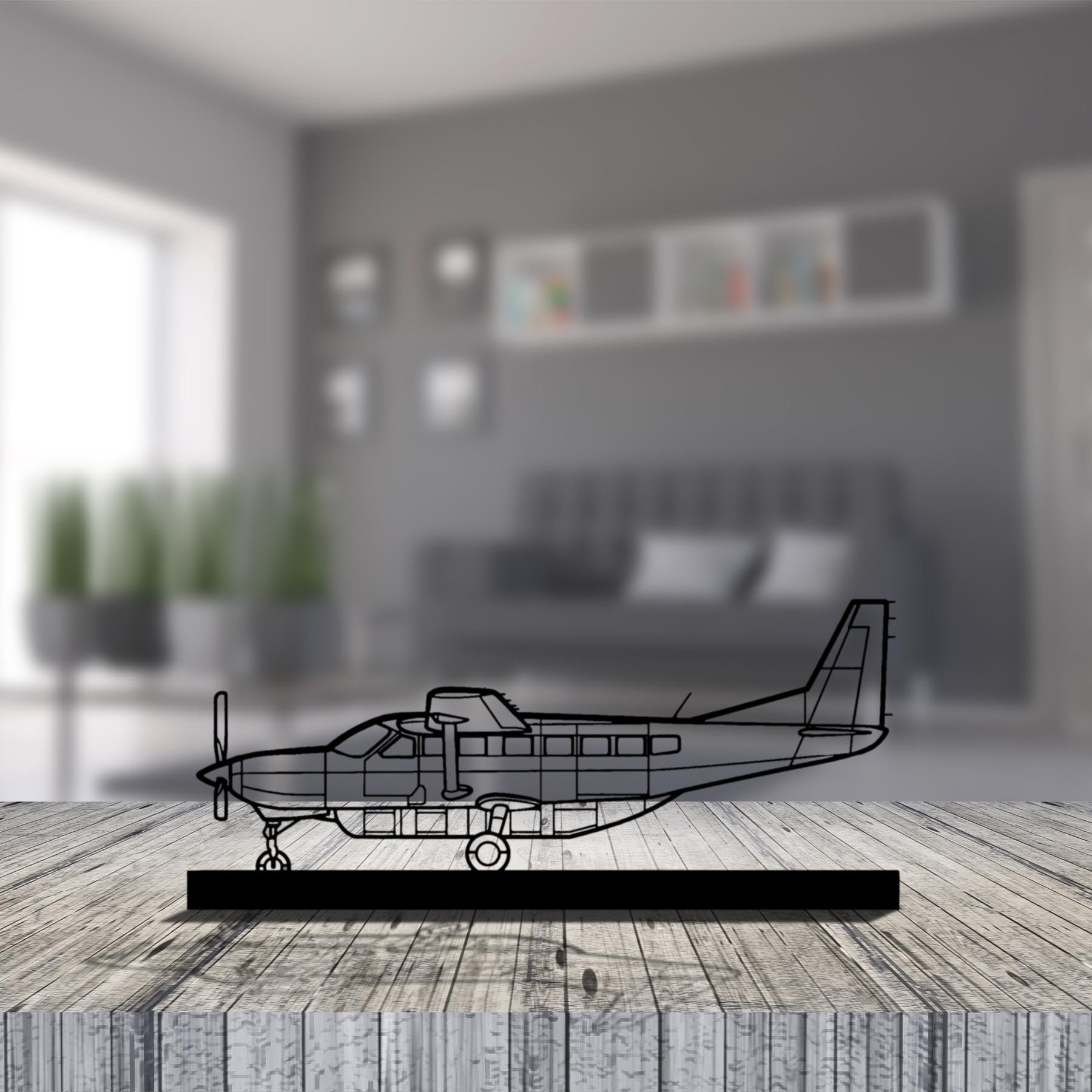 208 Caravan Silhouette Metal Art Stand