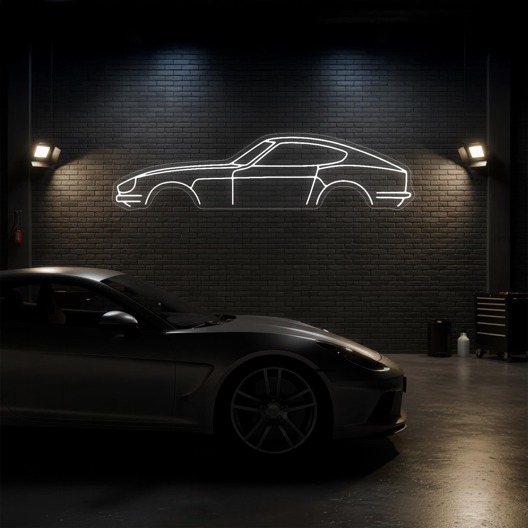 240z 280z Neon Silhouette