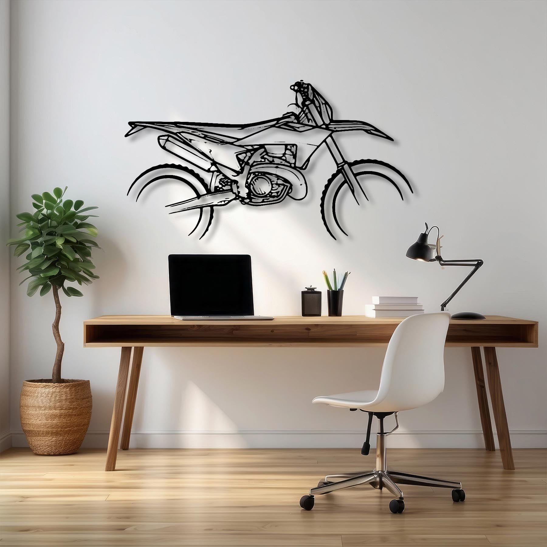 250 EXC 2020 Silhouette Metal Wall Art
