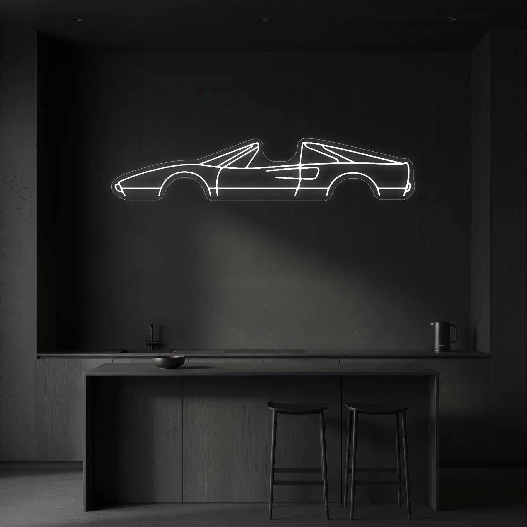 308 GTS Neon Silhouette