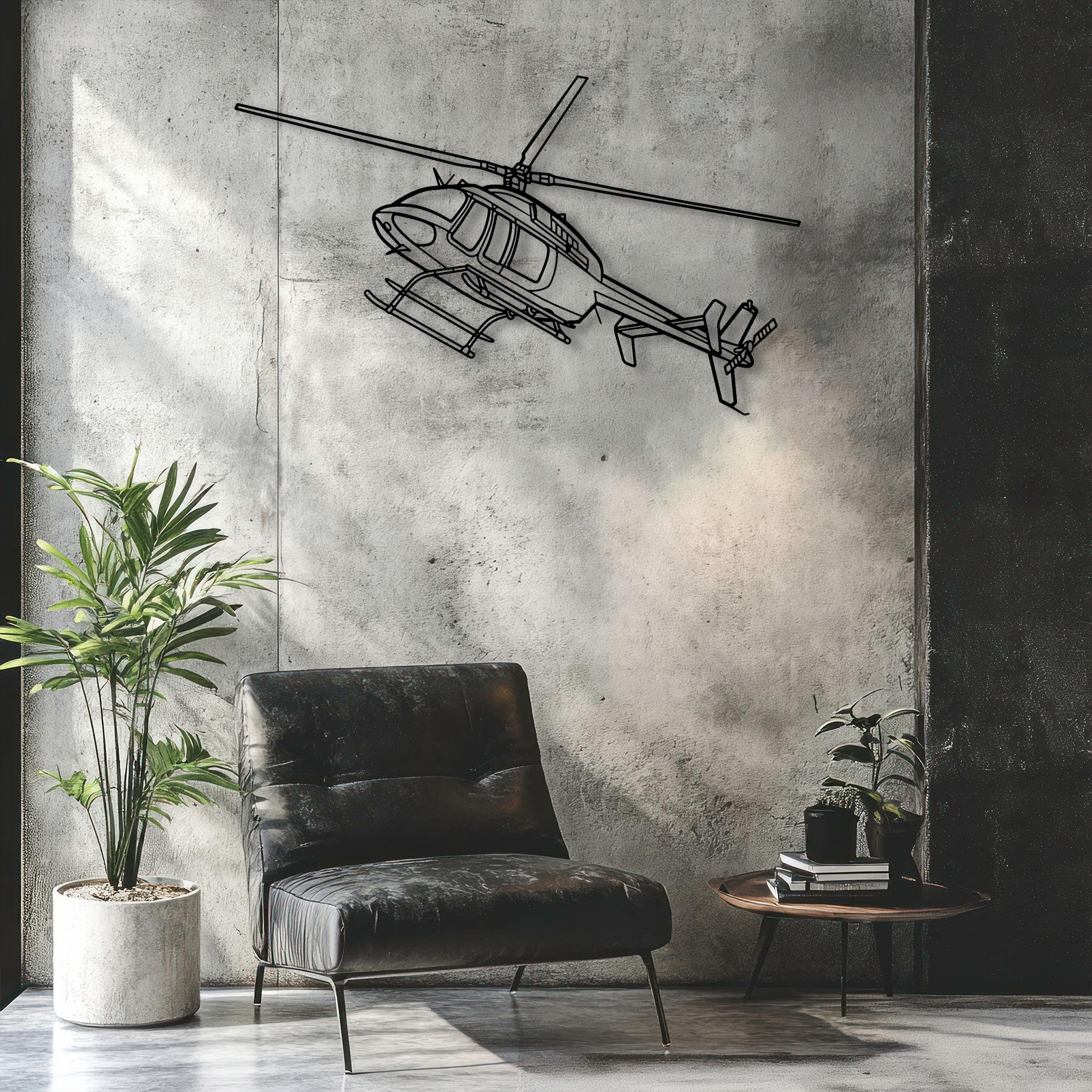 407GX Angle Metal Aircraft Wall Art - NCP0004
