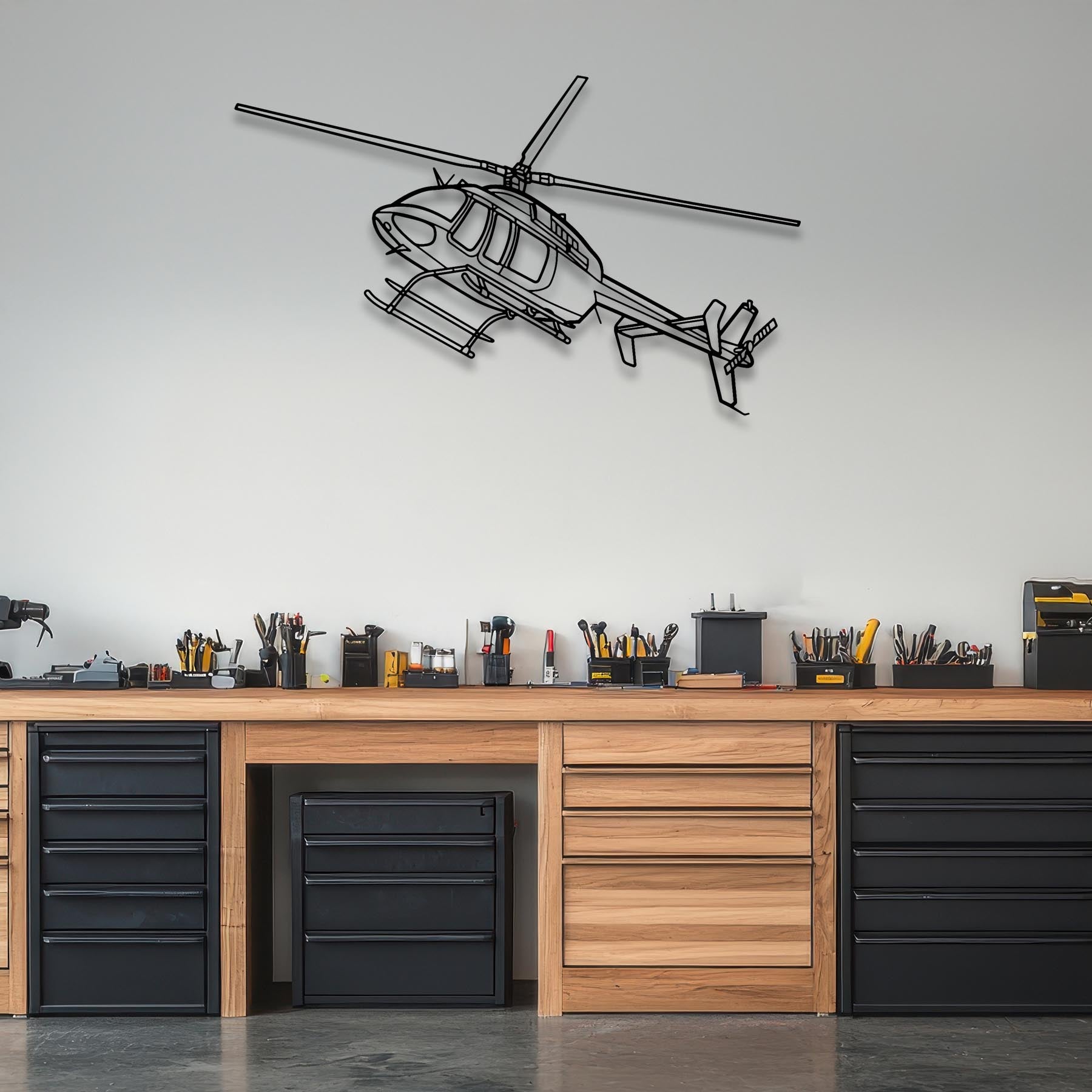 407GX Angle Metal Aircraft Wall Art - NCP0004