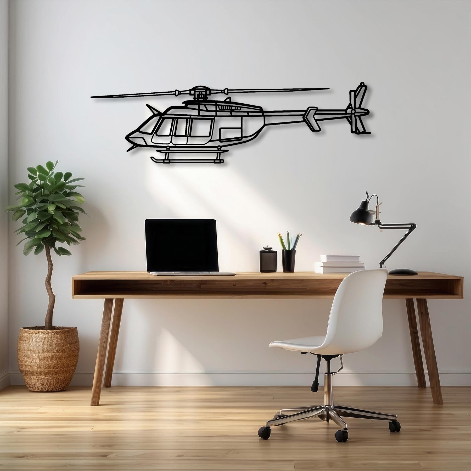 407GX Metal Aircraft Wall Art - NCP0504