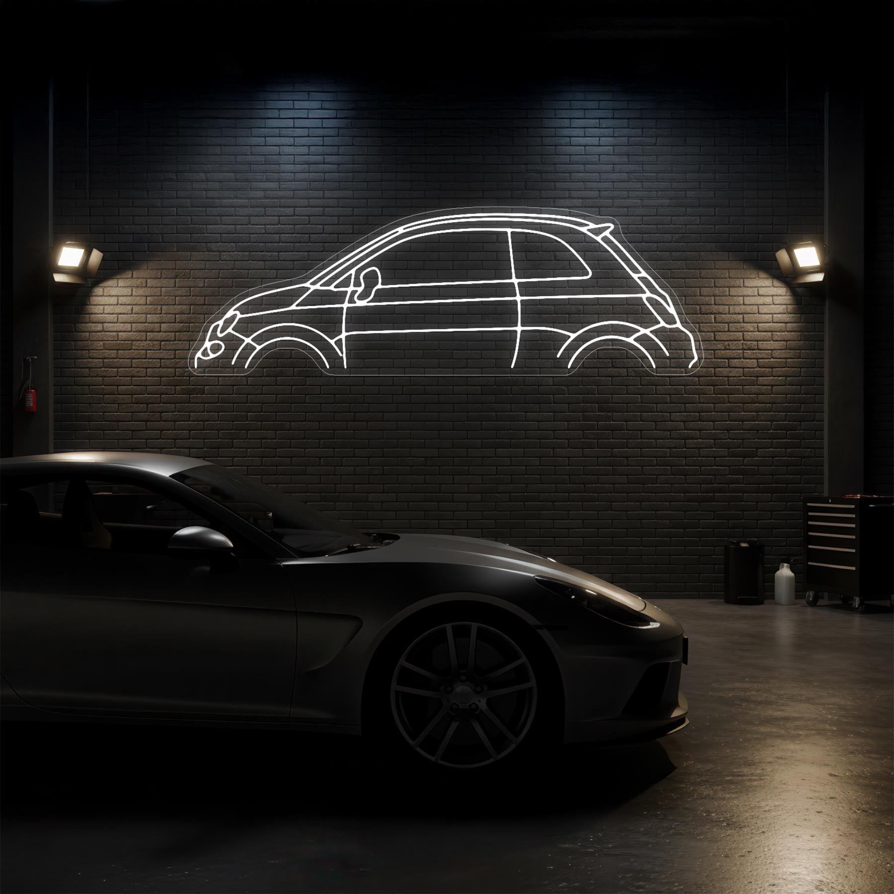 500 595 Neon Silhouette