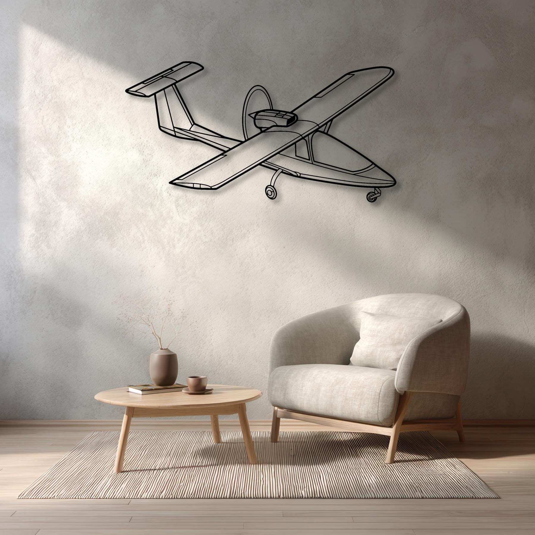 500 TF Angle Metal Aircraft Wall Art - NCP0457