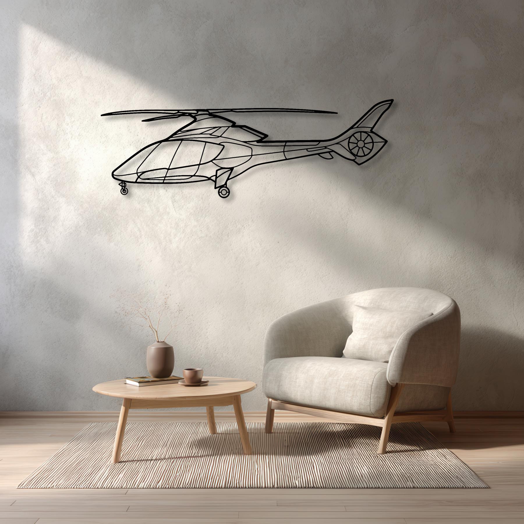 500 TF Angle Metal Aircraft Wall Art - NCP0457