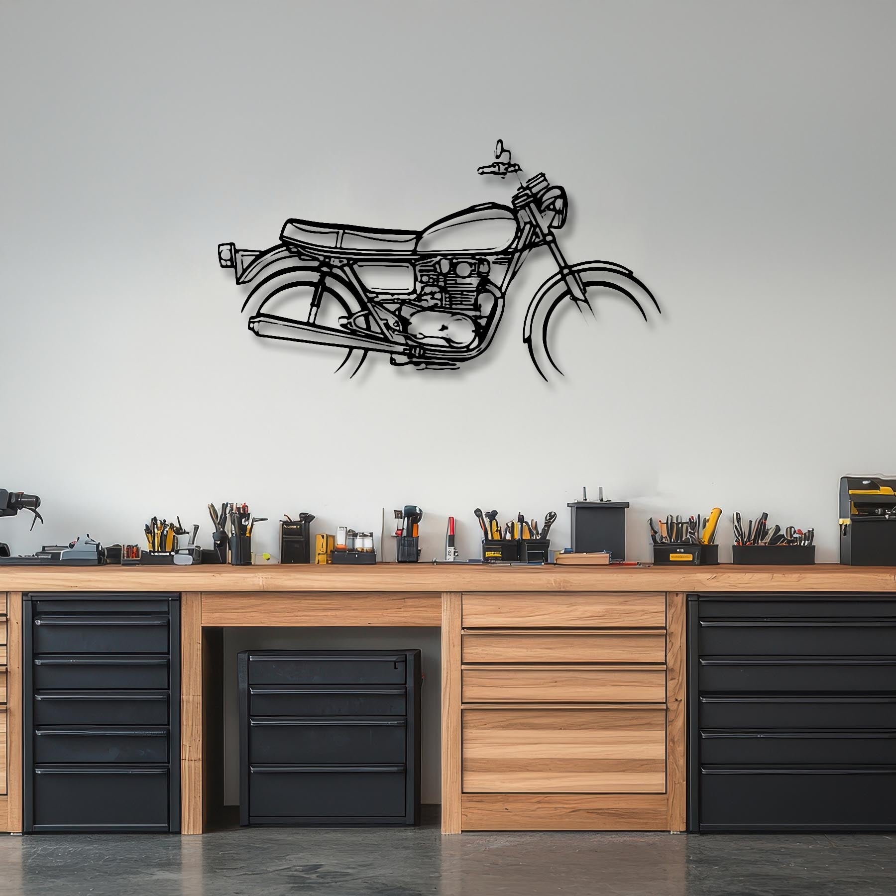 650E XS 1978 Silhouette Metal Wall Art