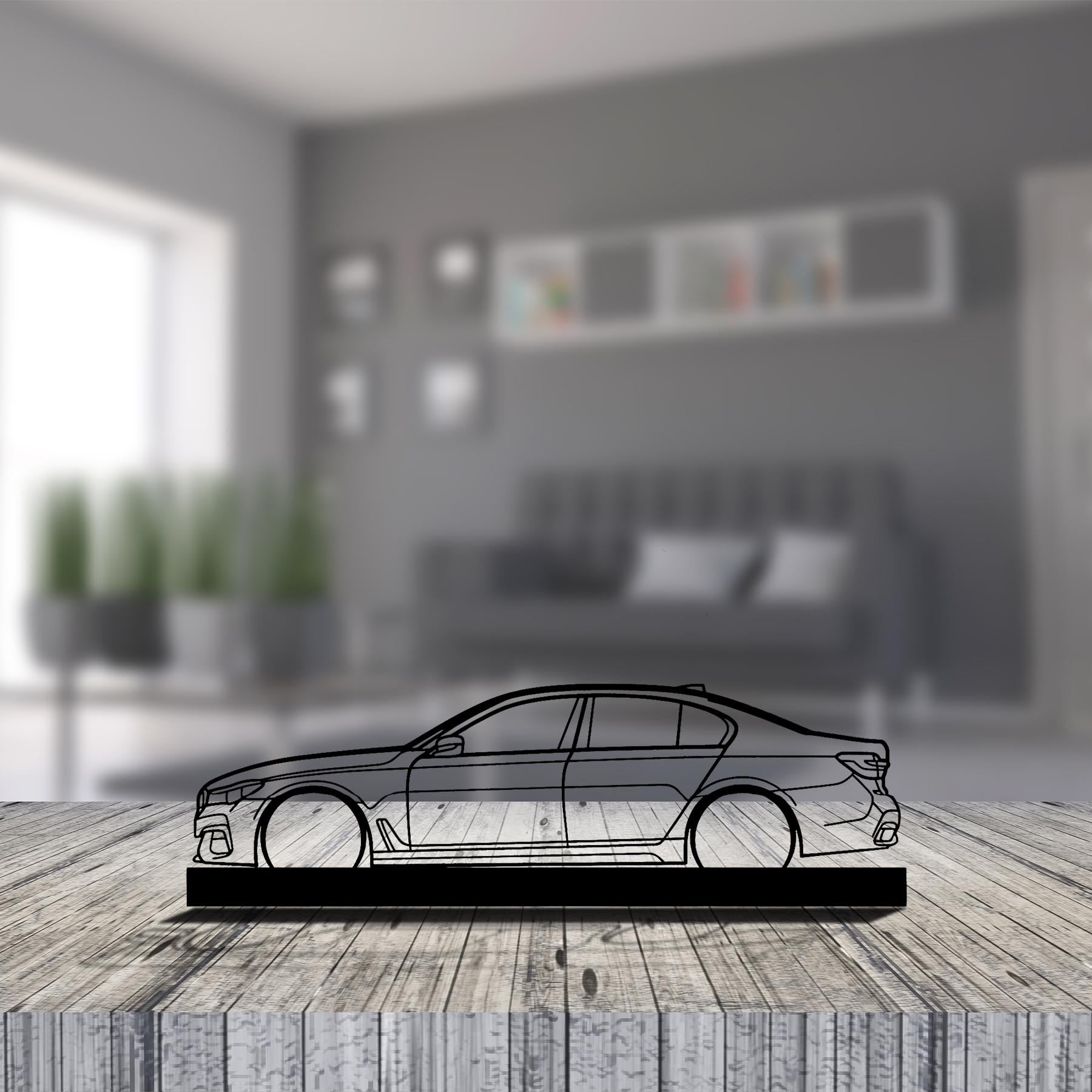 750i G12 Silhouette Metal Art Stand