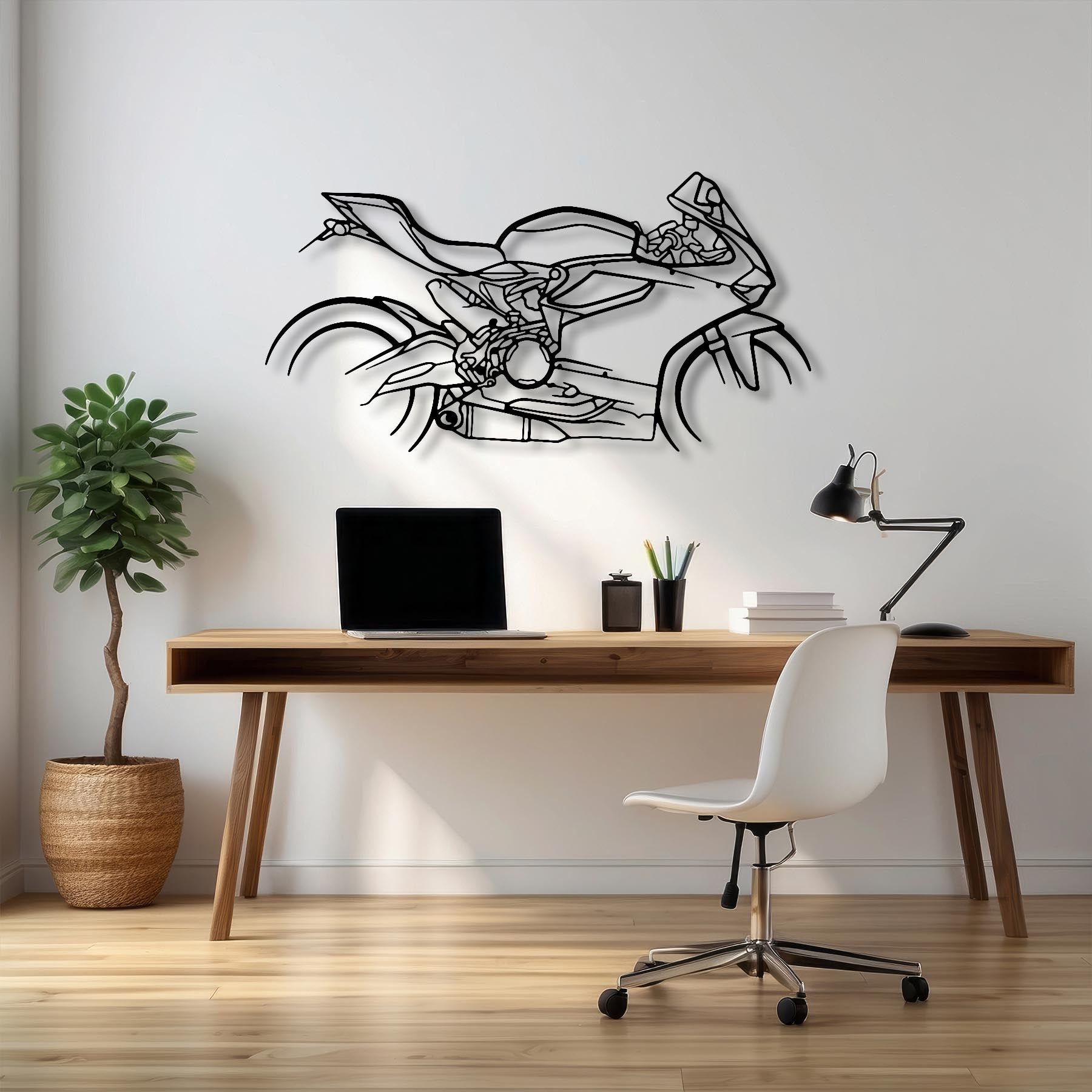 899 Panigale Silhouette Metal Wall Art