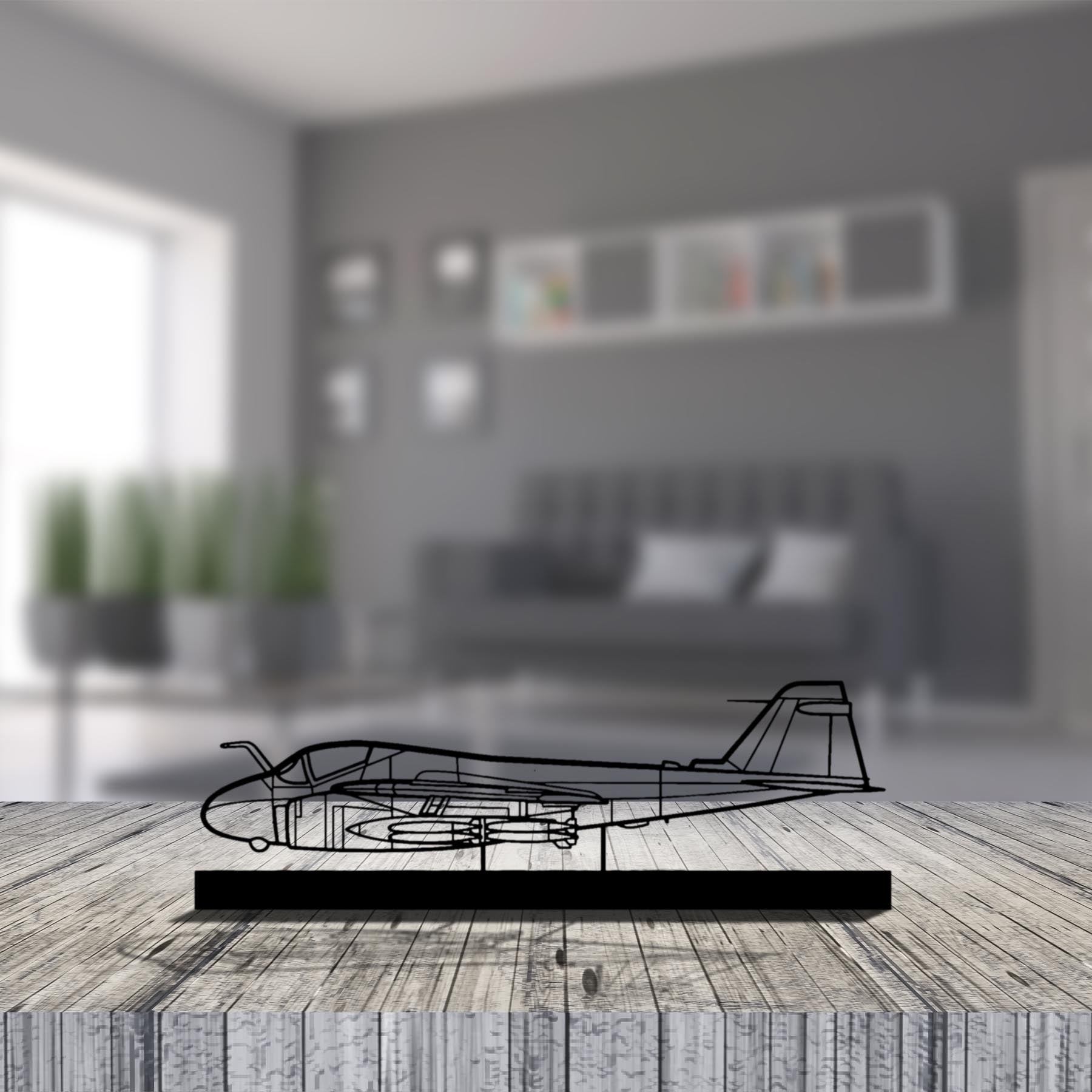 A-6 Intruder Silhouette Metal Art Stand