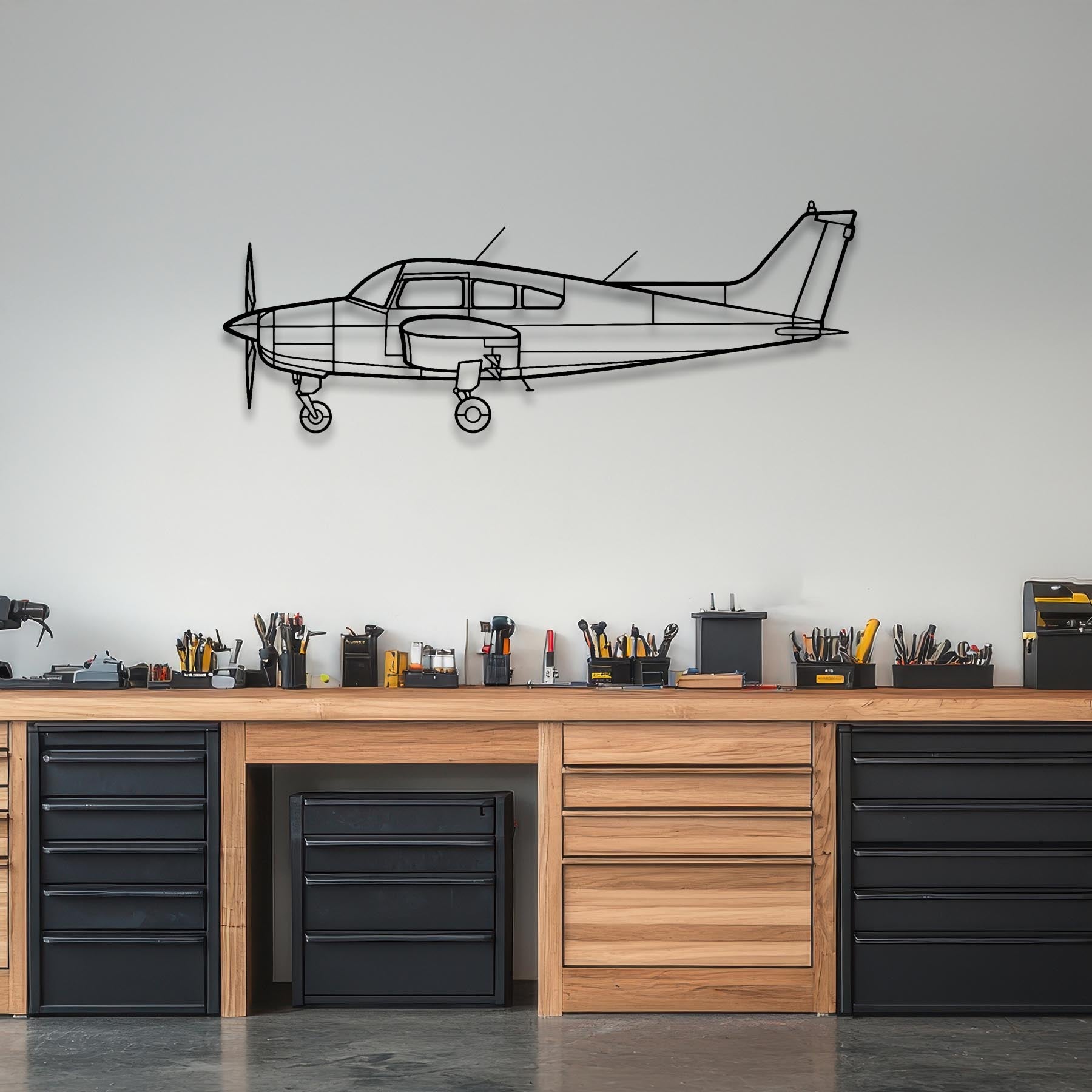 A23-24 Musketeer Metal Aircraft Wall Art - NCP0405