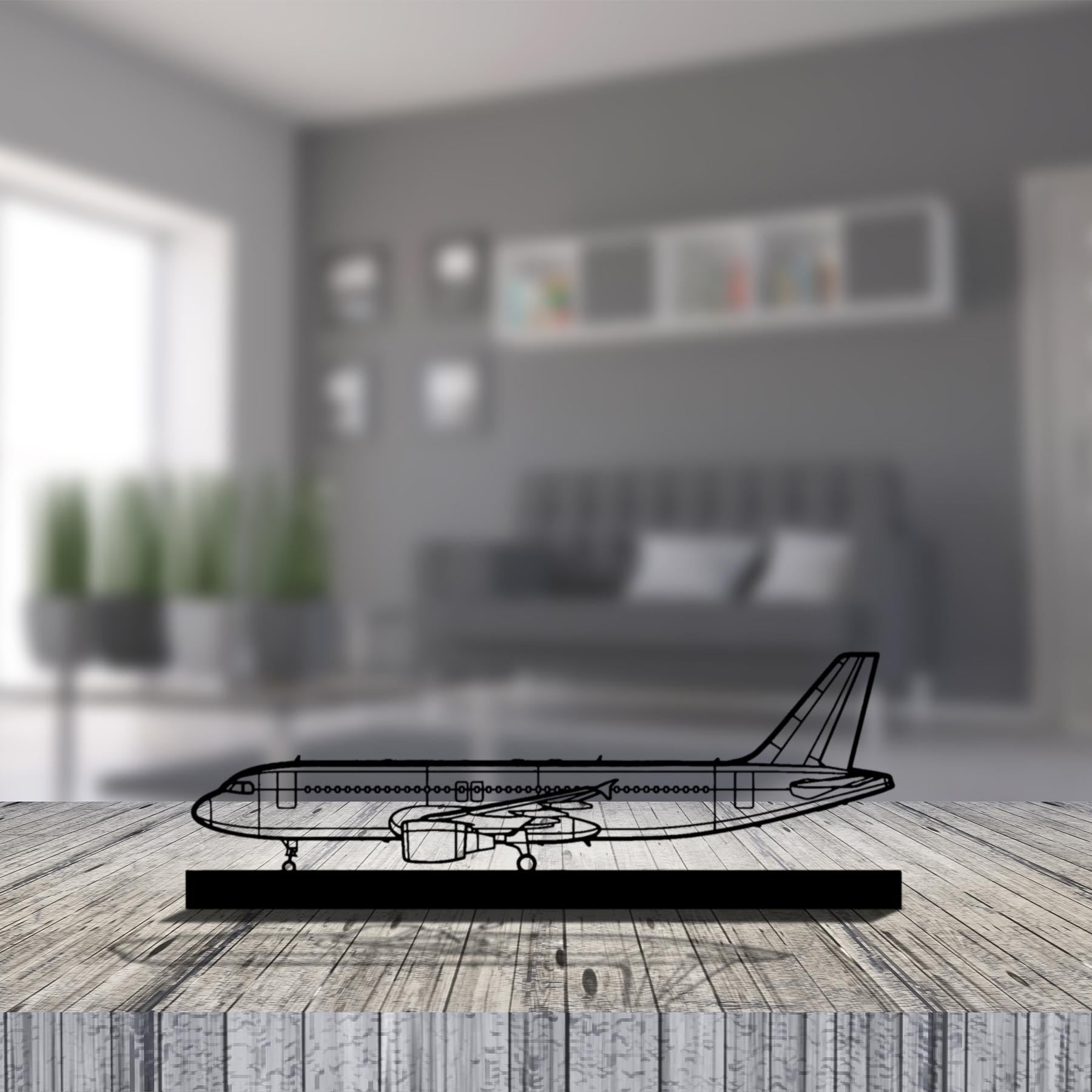 A320 CFM56 Silhouette Metal Art Stand