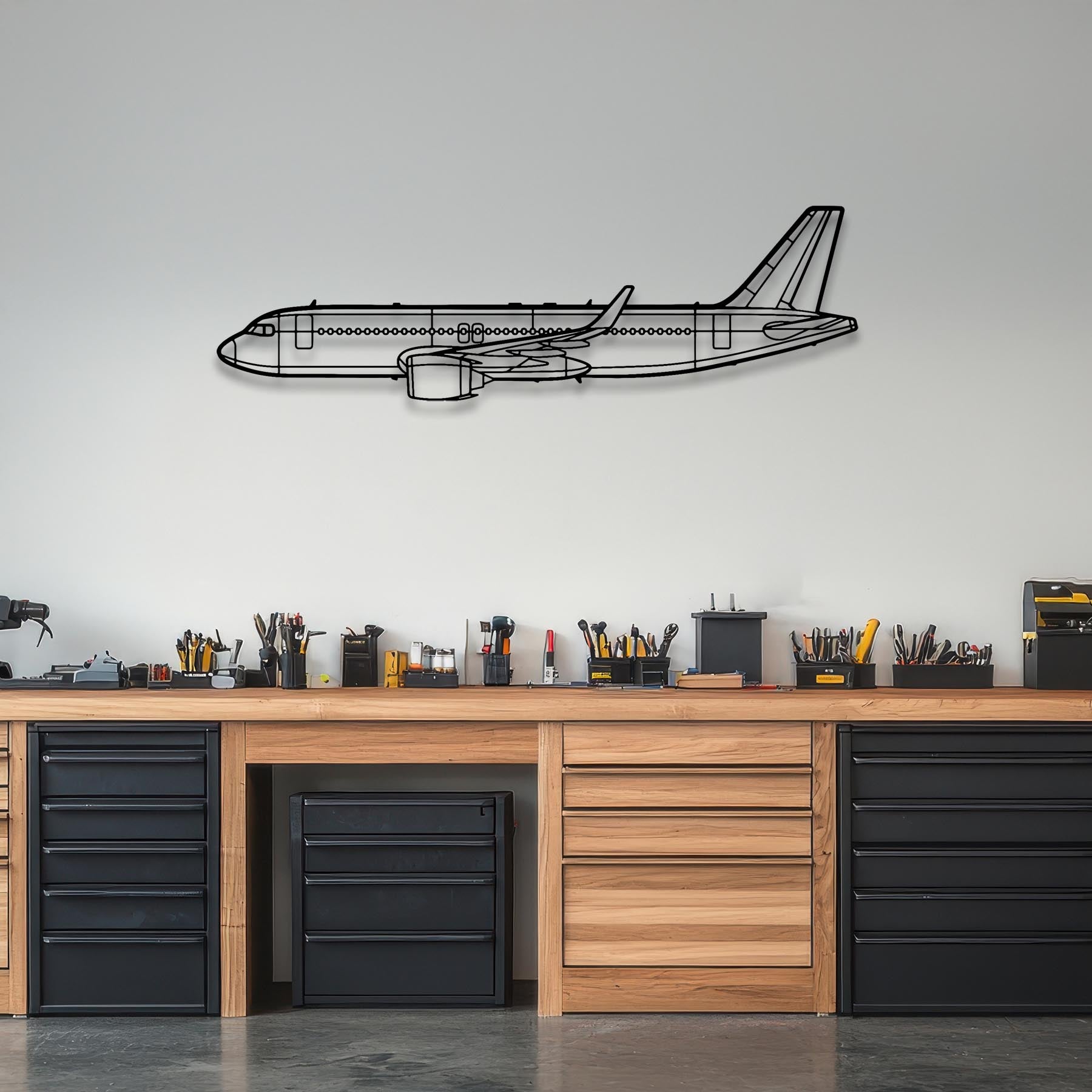 A320 Neo Metal Aircraft Wall Art - NCP0407