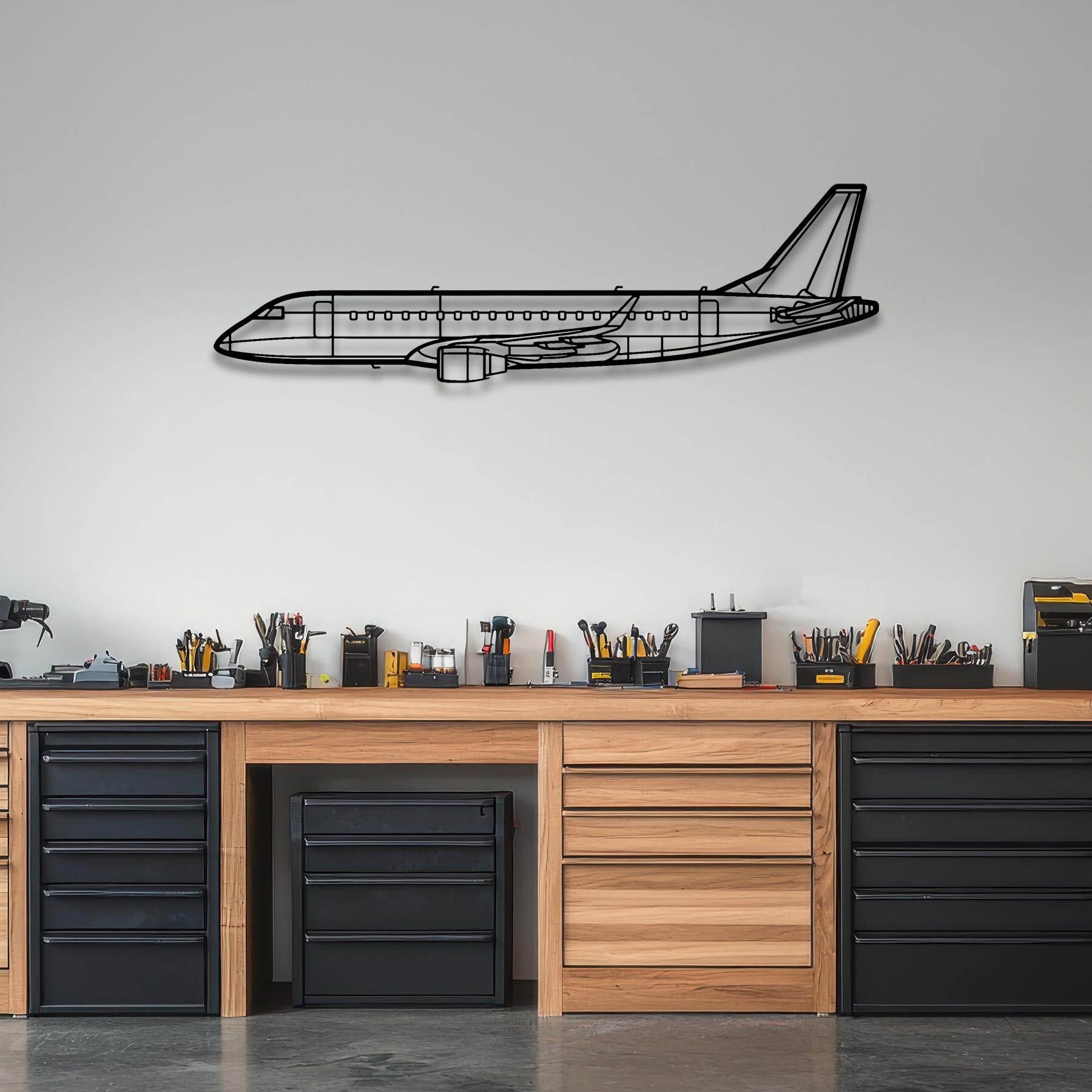 A321 Front Metal Aircraft Wall Art - NCP0018