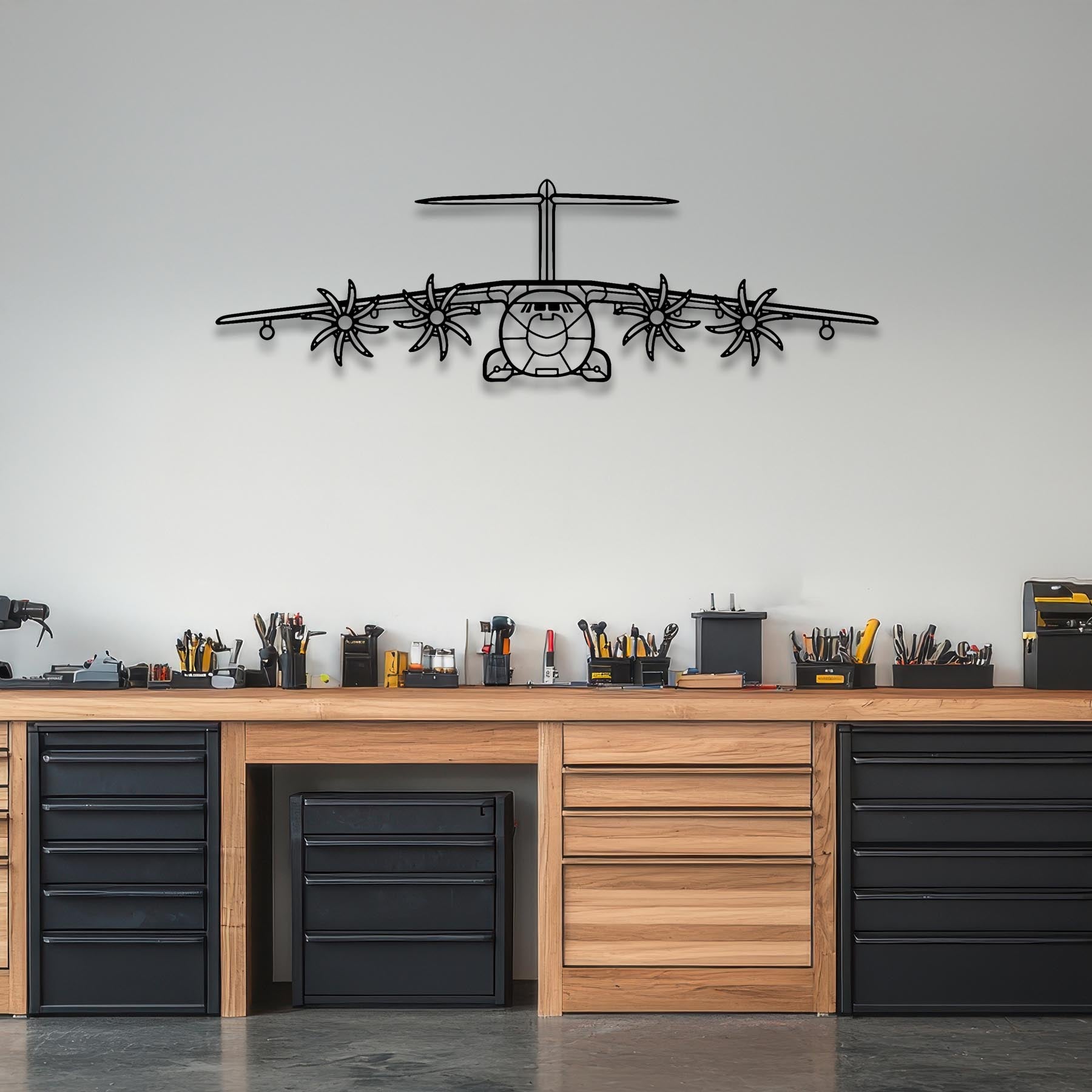 A400M Atlas Front Metal Aircraft Wall Art - NCP0022