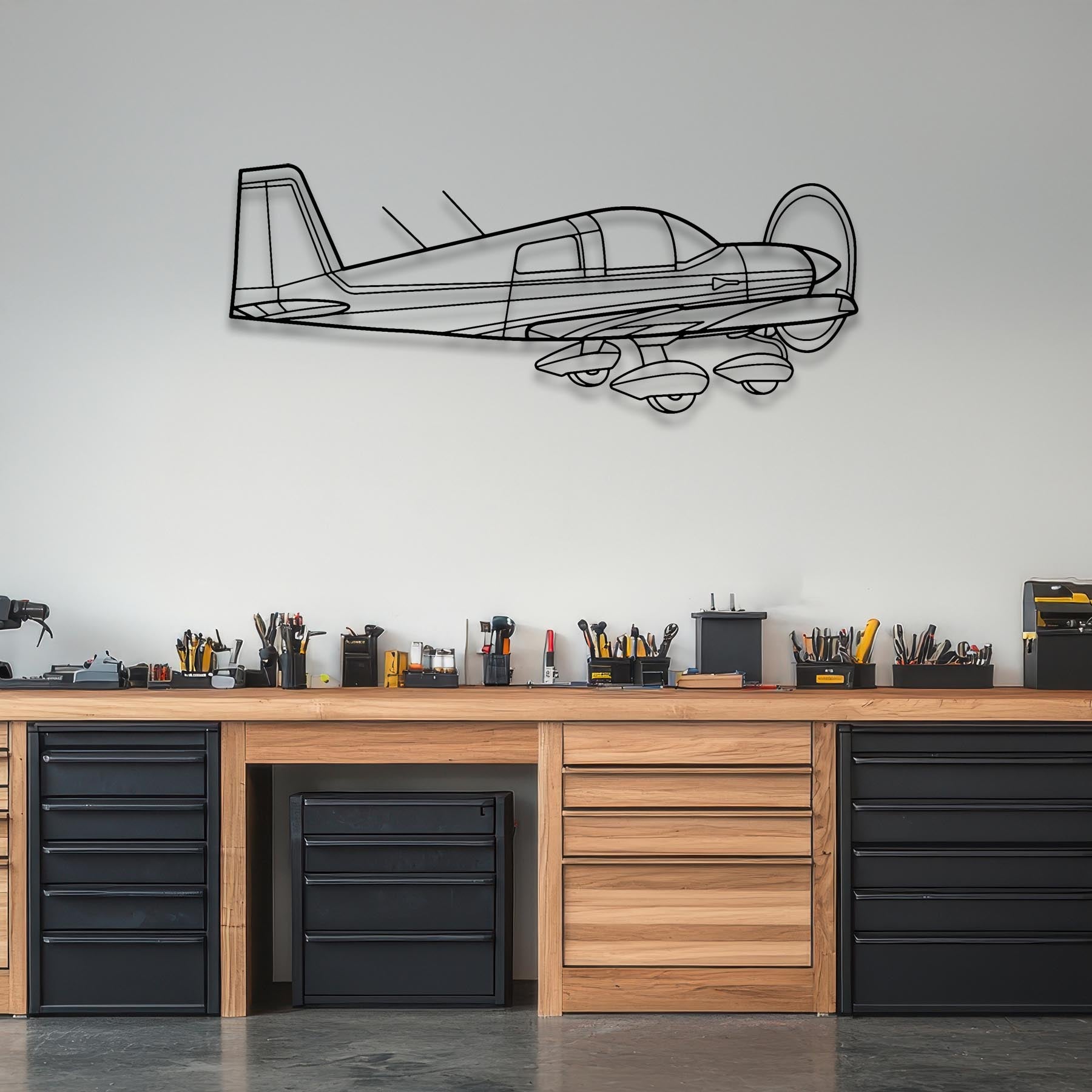 AA-1 Lynx Back Angle Metal Aircraft Wall Art - NCP0459