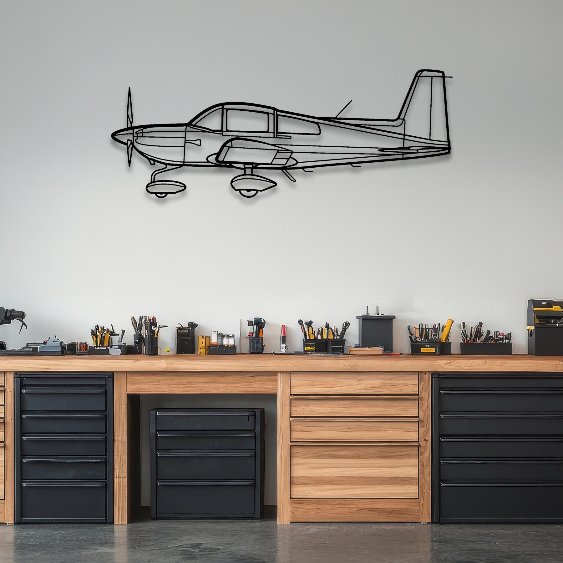 AG-5B Tiger Metal Aircraft Wall Art - NCP0023