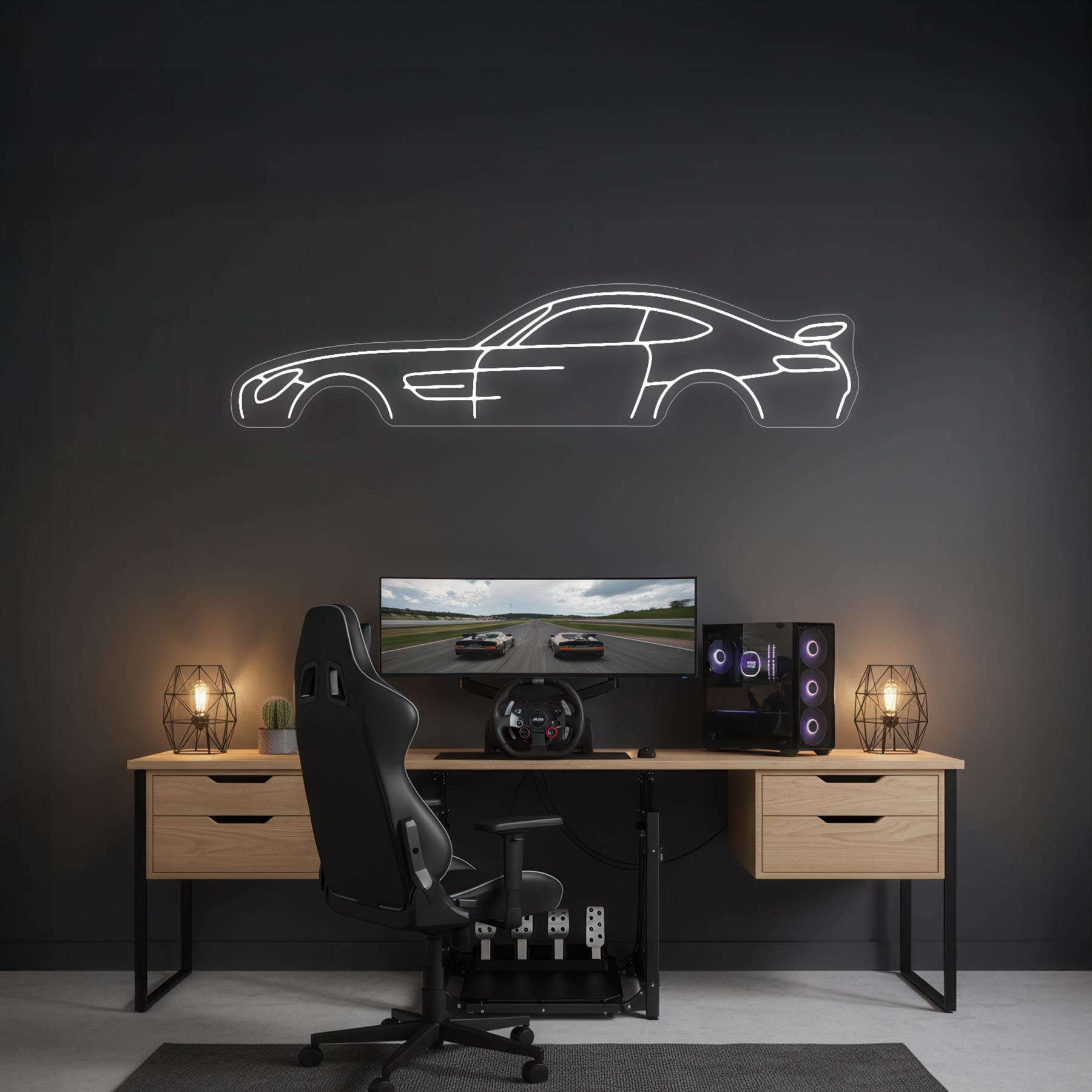 AMG GT-R Neon Silhouette
