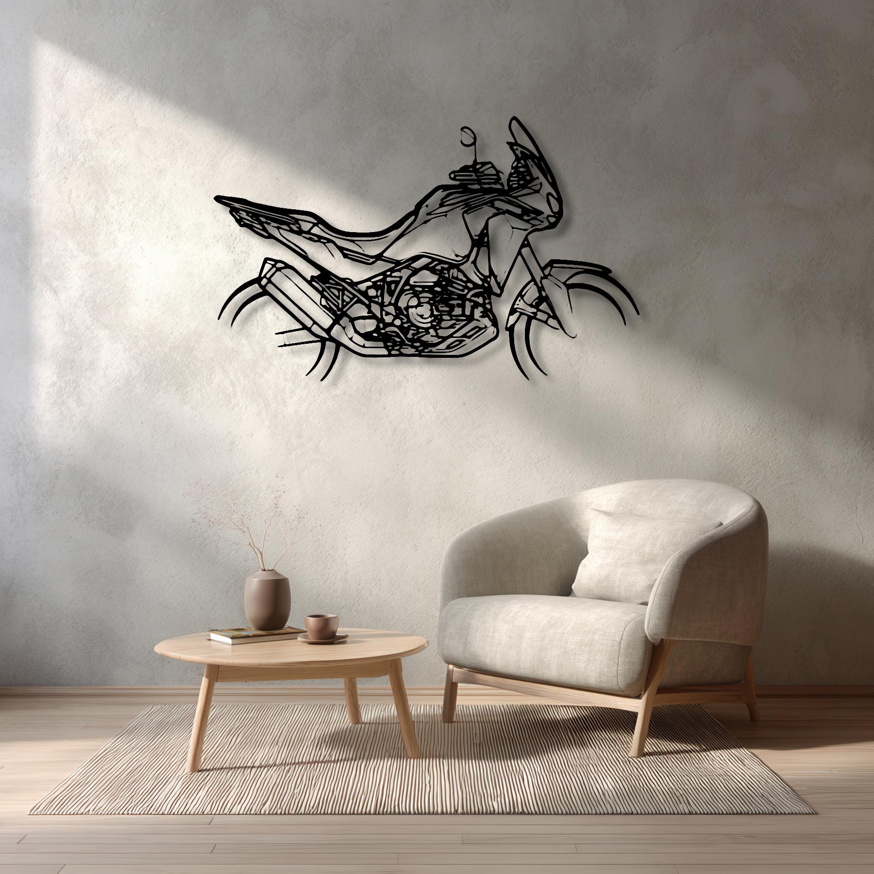 Africa Twin Adventure Sport 2023 Silhouette Metal Wall Art