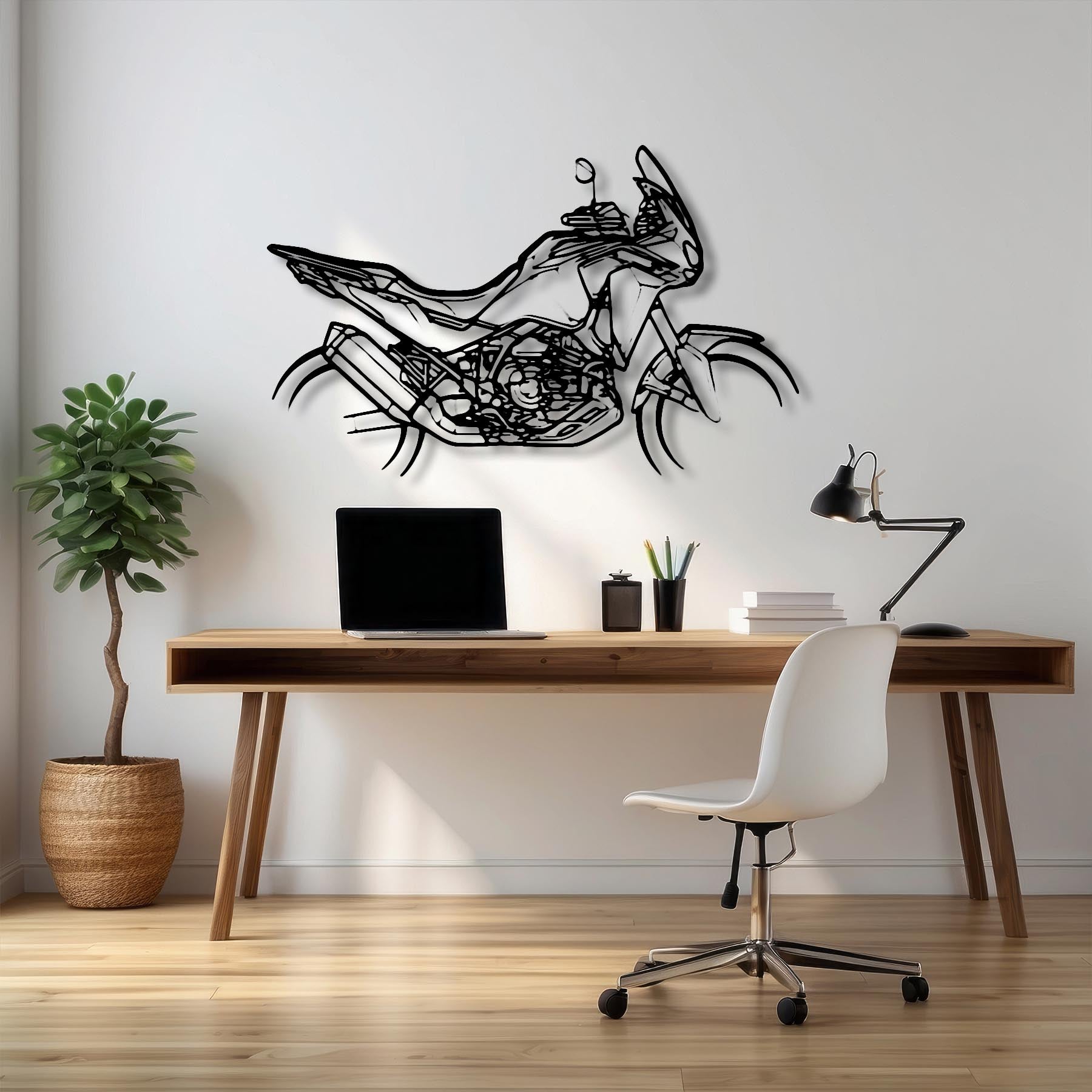 Africa Twin Adventure Sport 2023 Silhouette Metal Wall Art