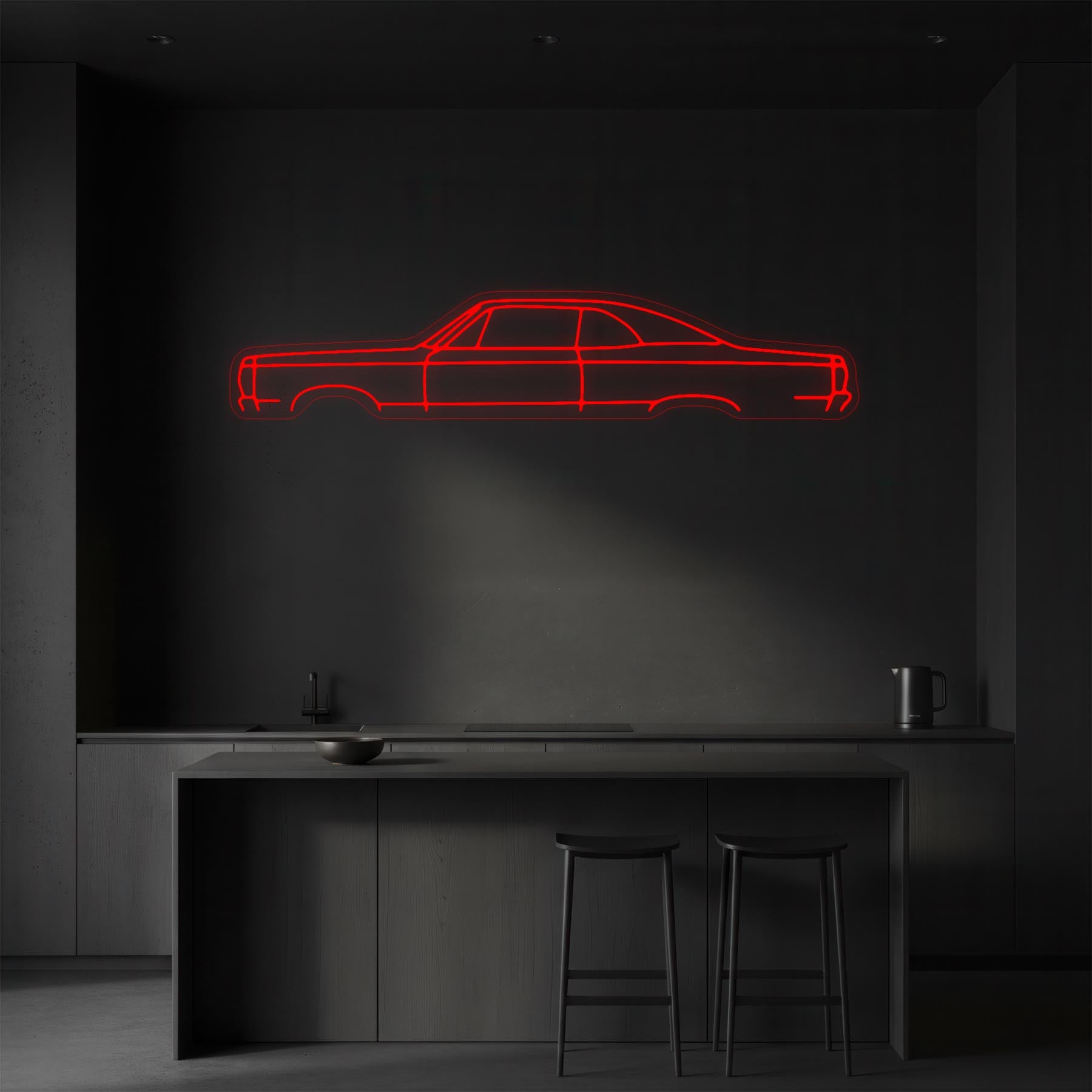 Ambassador 1968 Neon Silhouette