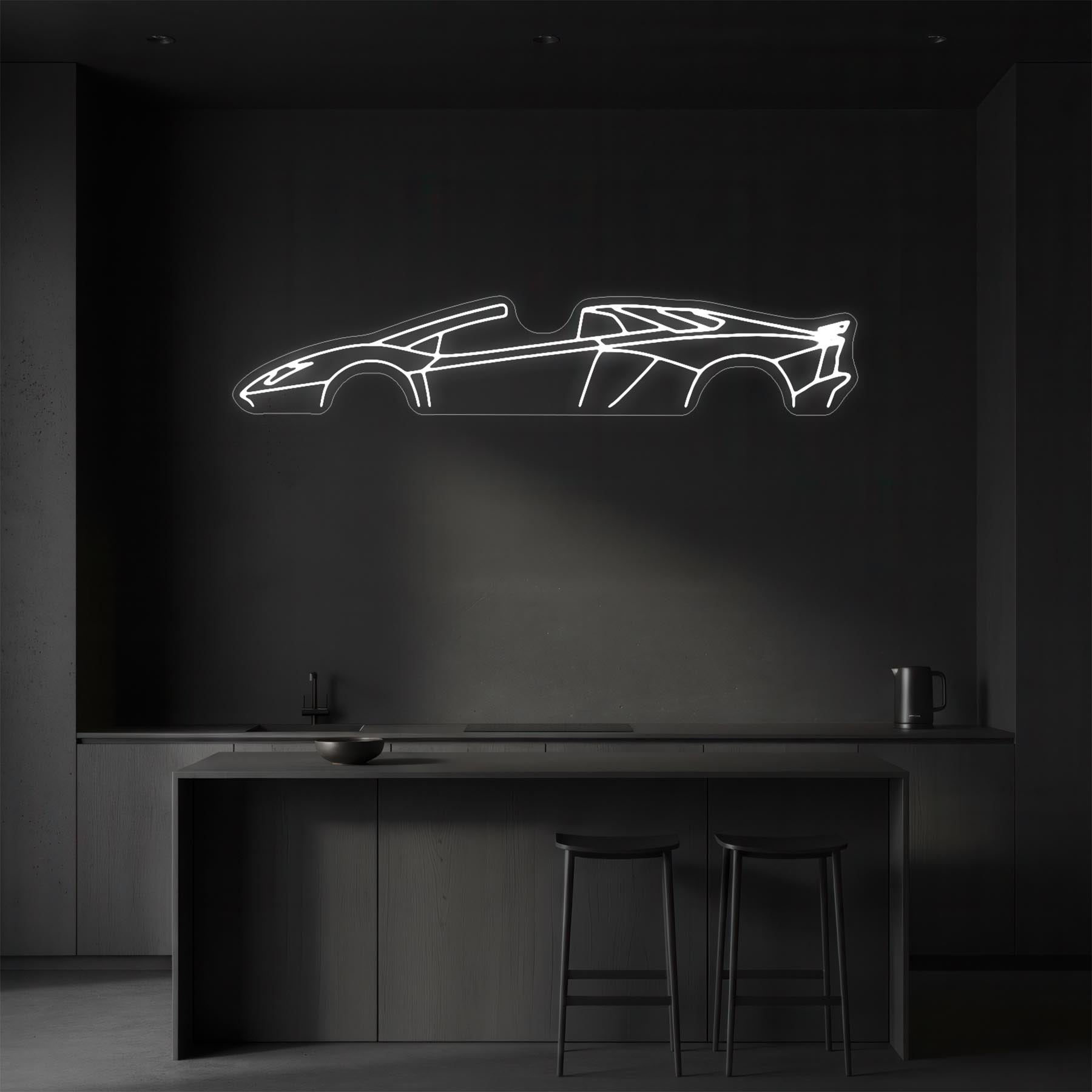 Aventador S 2019 Roadster Neon Silhouette