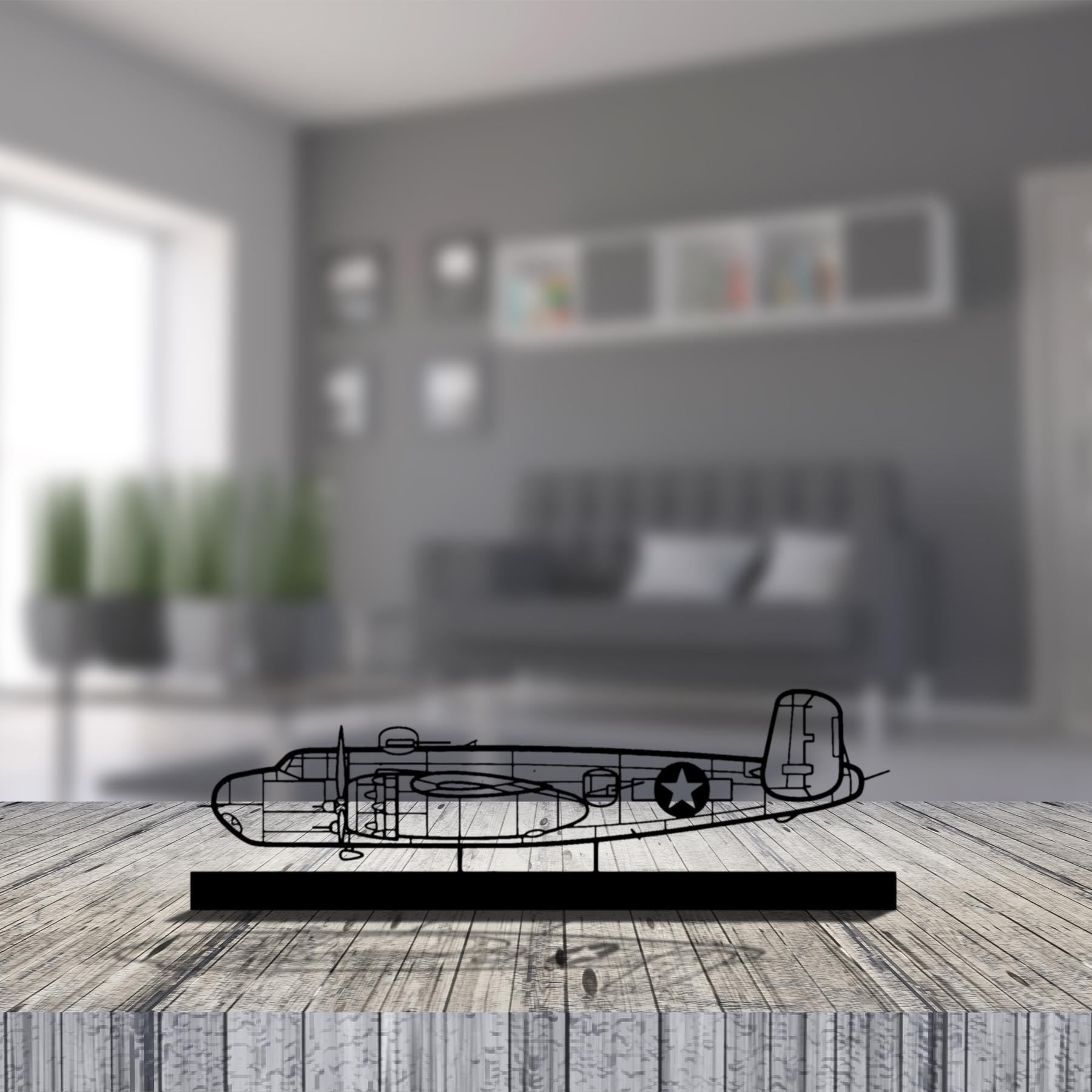 B-25H Silhouette Metal Art Stand