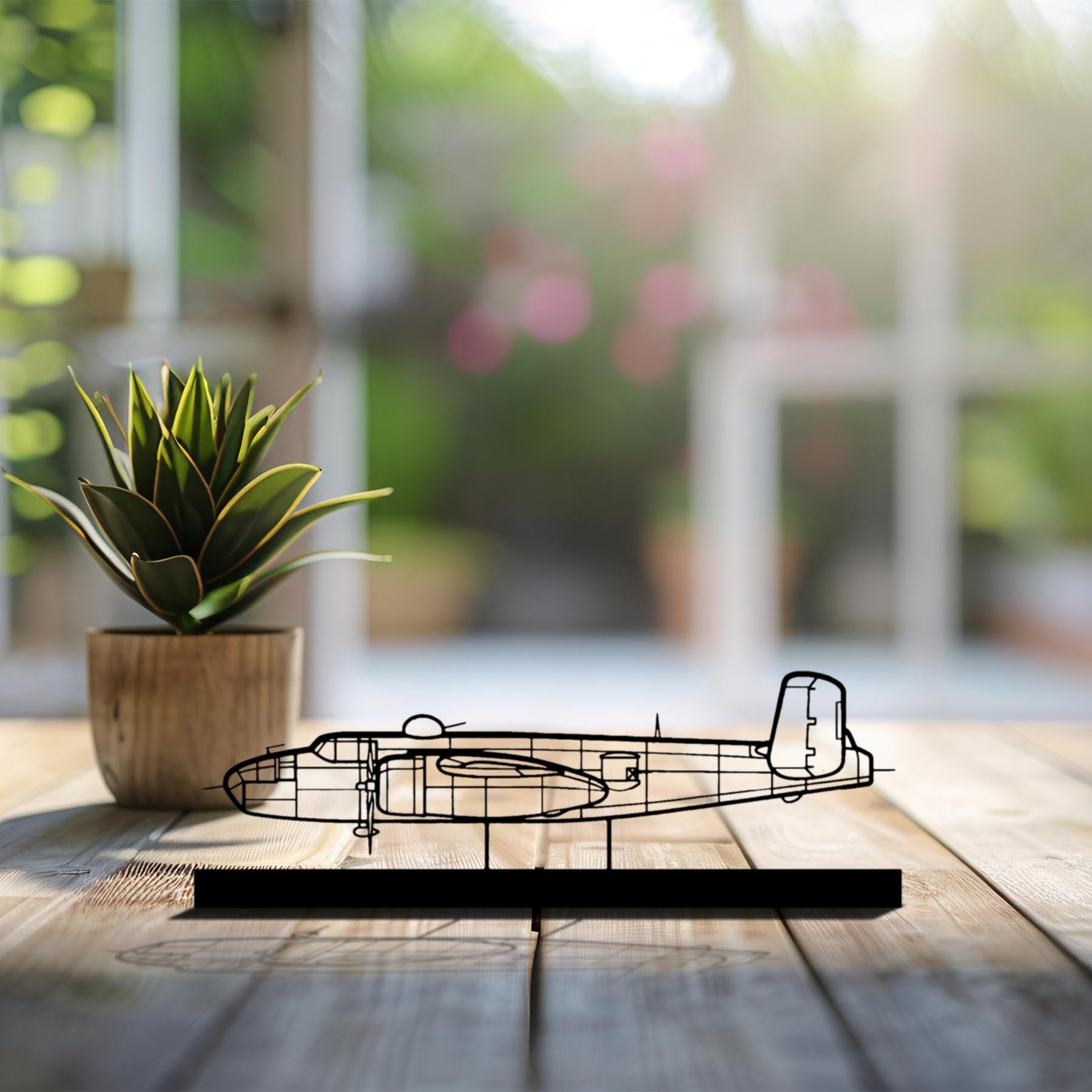 B25J Silhouette Metal Art Stand