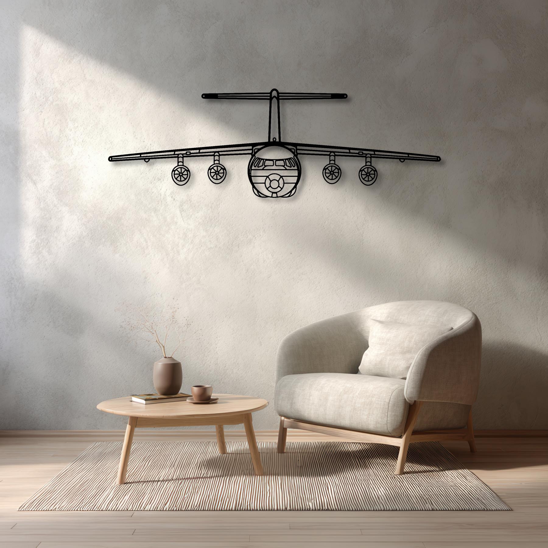 BAe 146 Front Metal Aircraft Wall Art - NCP0033