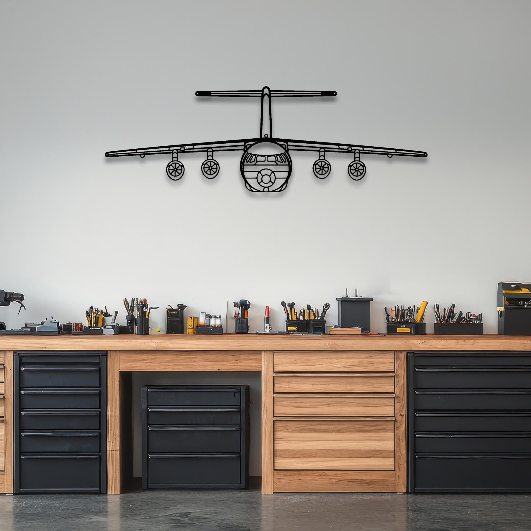 BAe 146 Front Metal Aircraft Wall Art - NCP0033