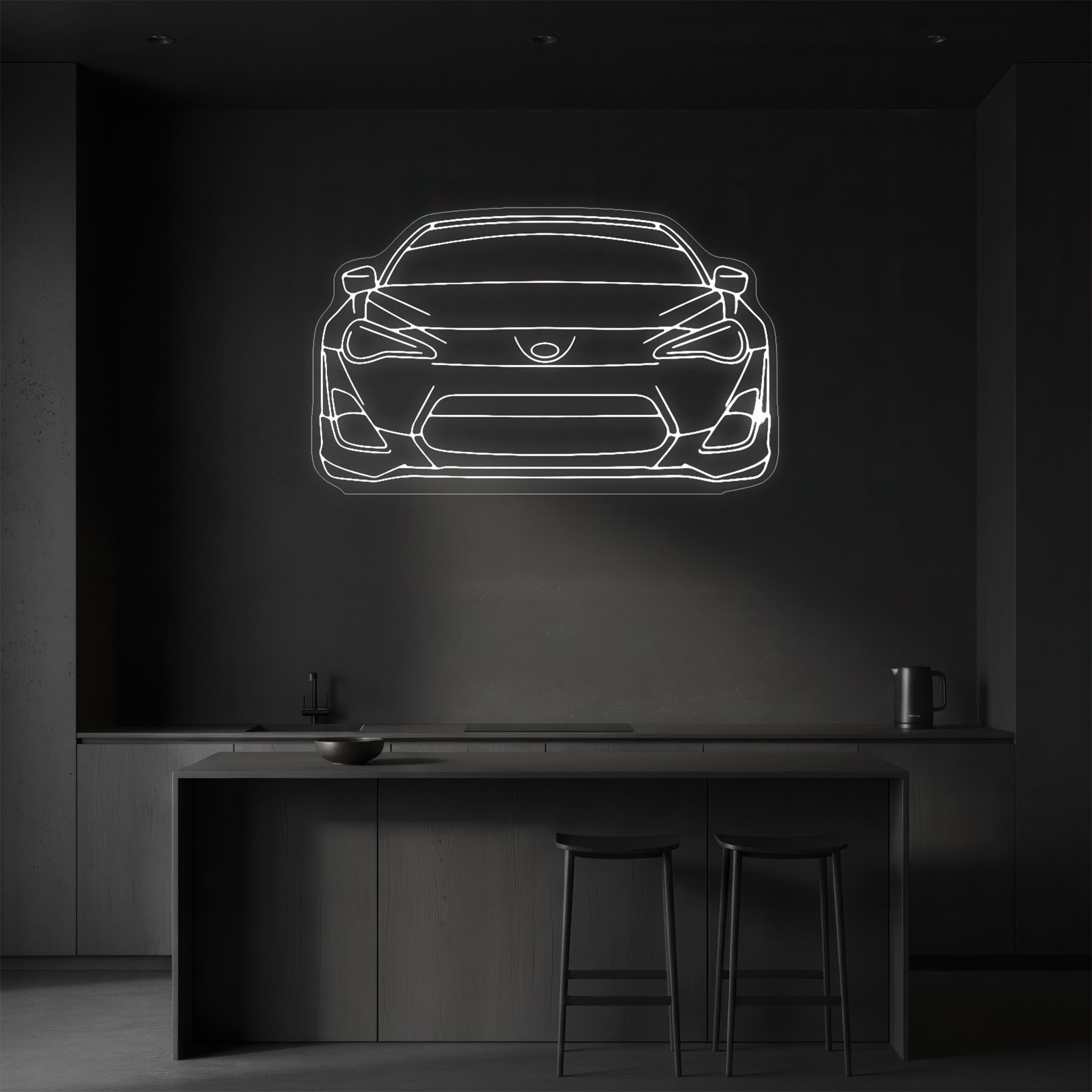 BRZ Front Neon Silhouette