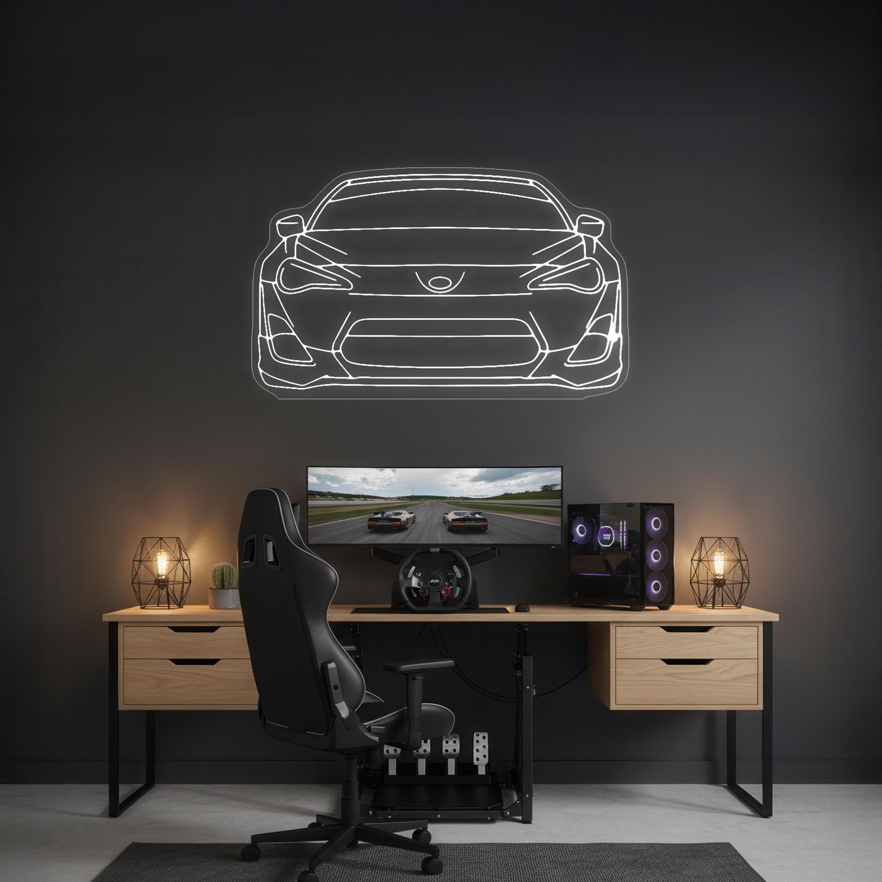 BRZ Front Neon Silhouette