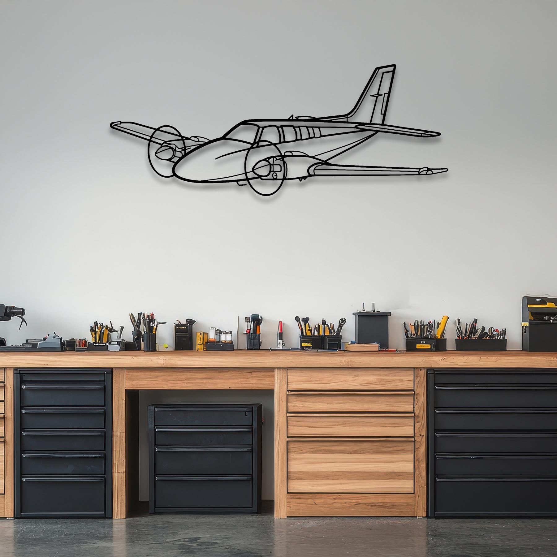 Baron 58 Metal Aircraft Wall Art - NCP0034