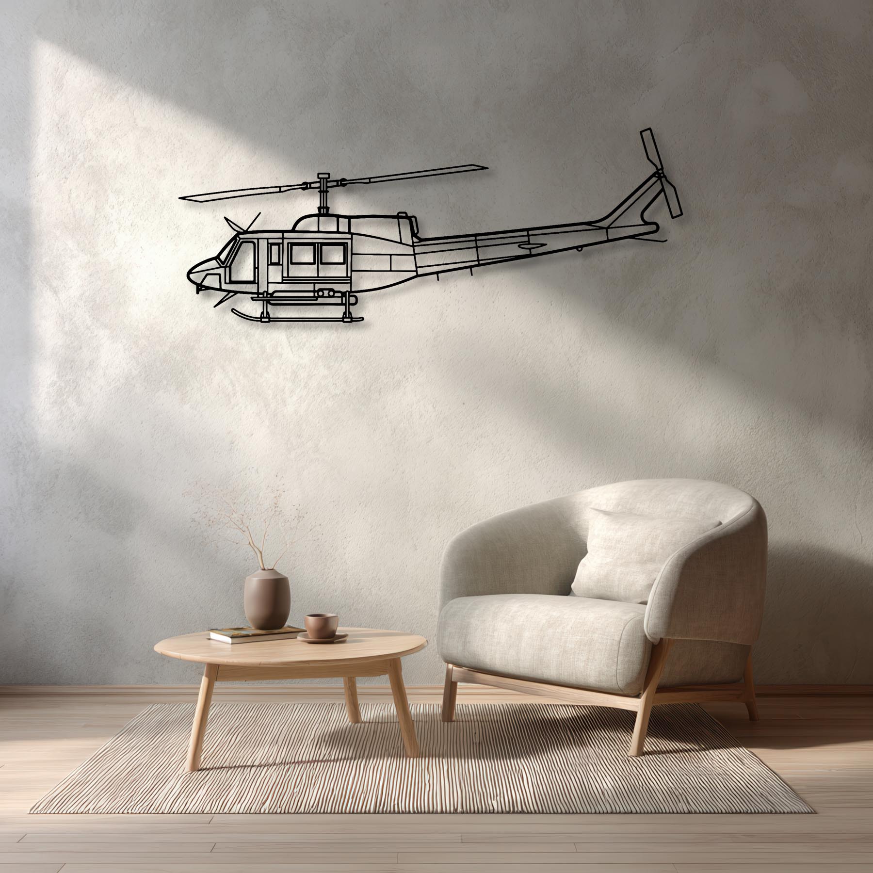 Bell 212 Metal Aircraft Wall Art - NCP0261