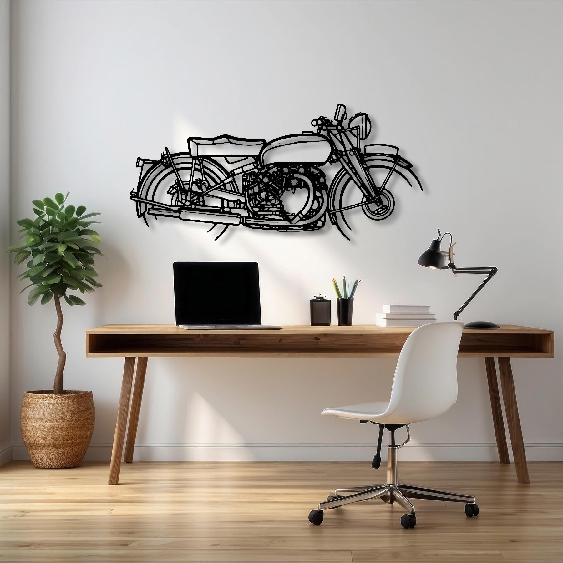 Black Shadow Silhouette Metal Wall Art