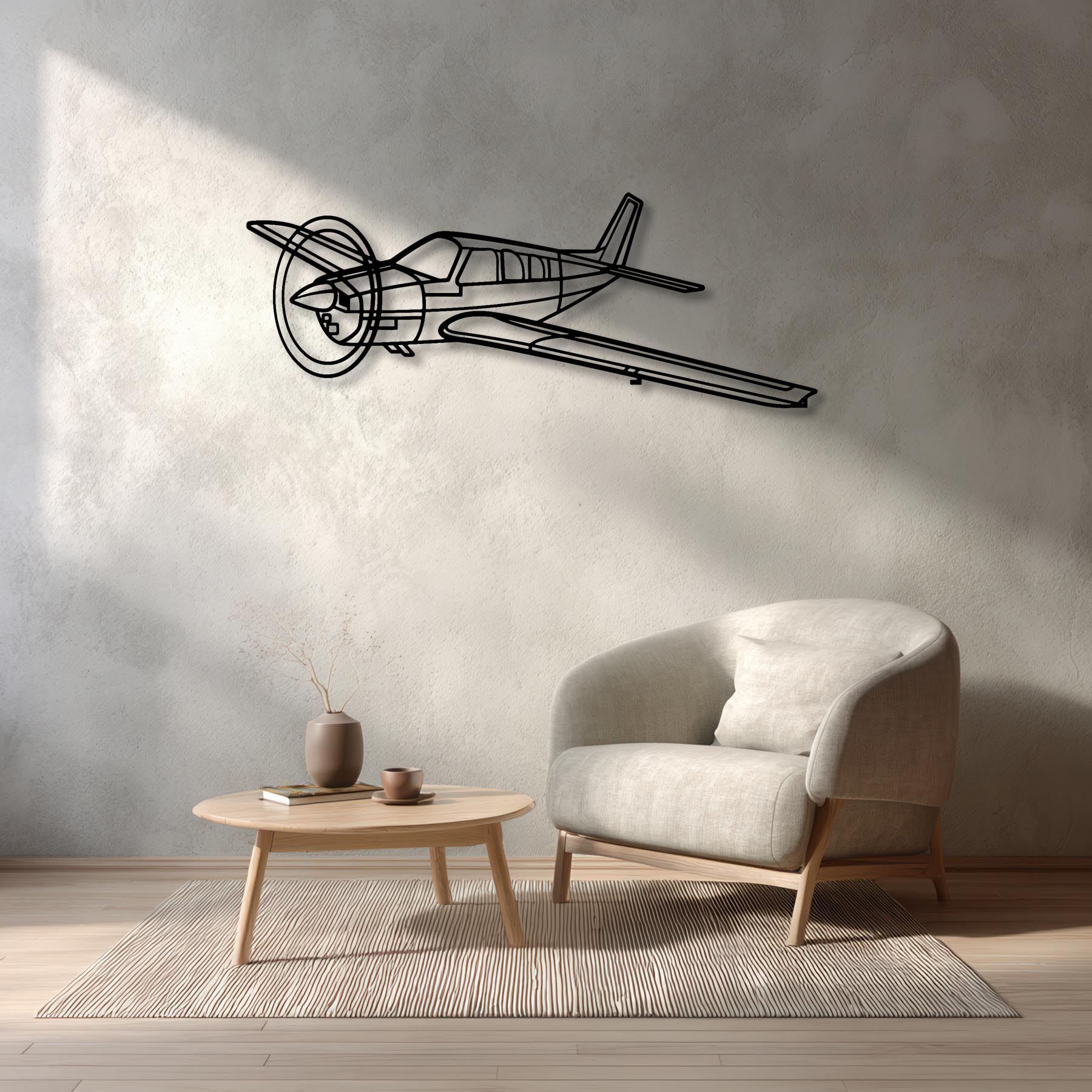 Bonanza A36 Angle Metal Aircraft Wall Art - NCP0526