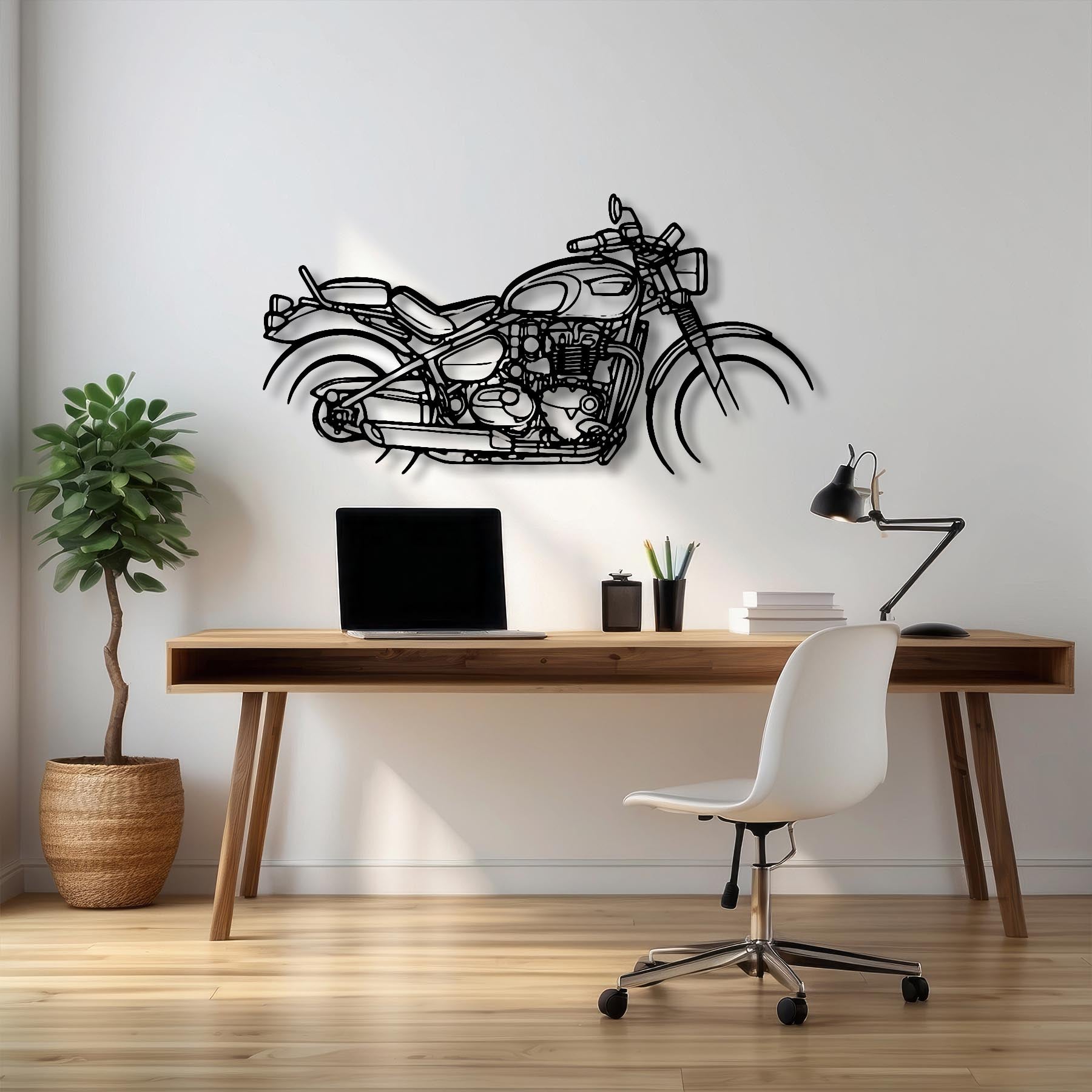 Bonneville Speedmaster 2022 Silhouette Metal Wall Art