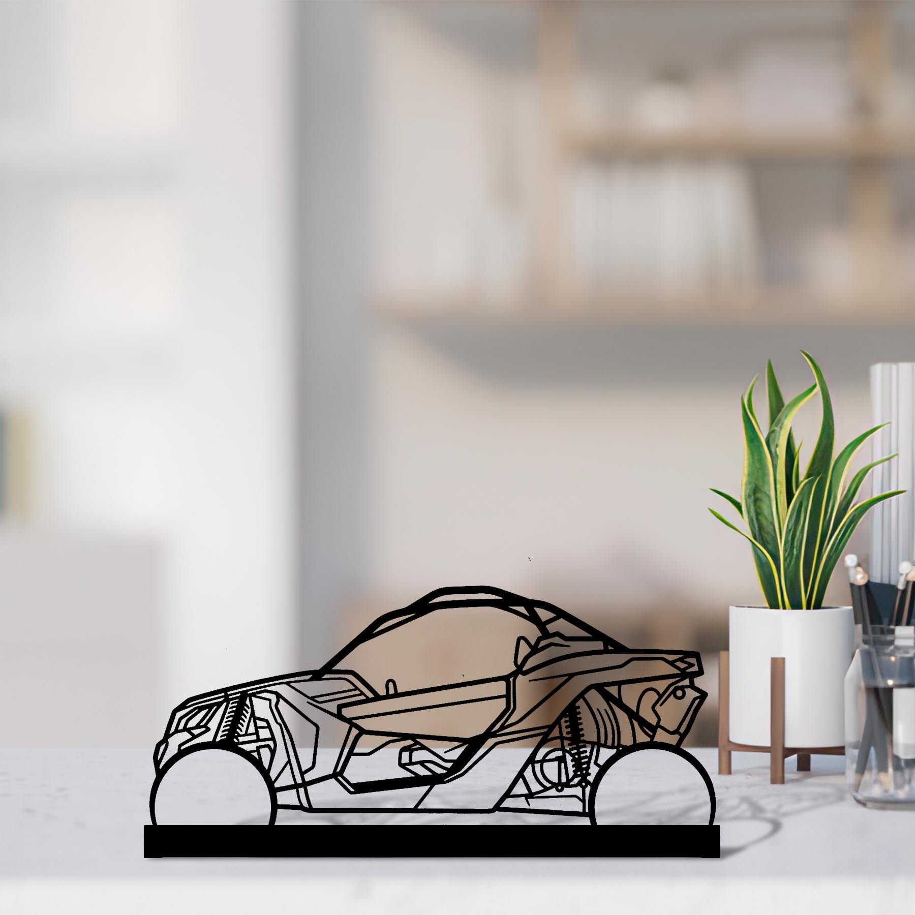 Buggy X3 Silhouette Metal Art Stand