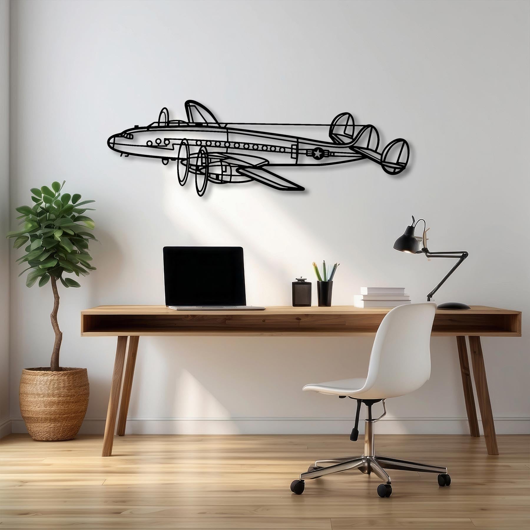 C-121A Constellation Angle Metal Aircraft Wall Art - NCP0530