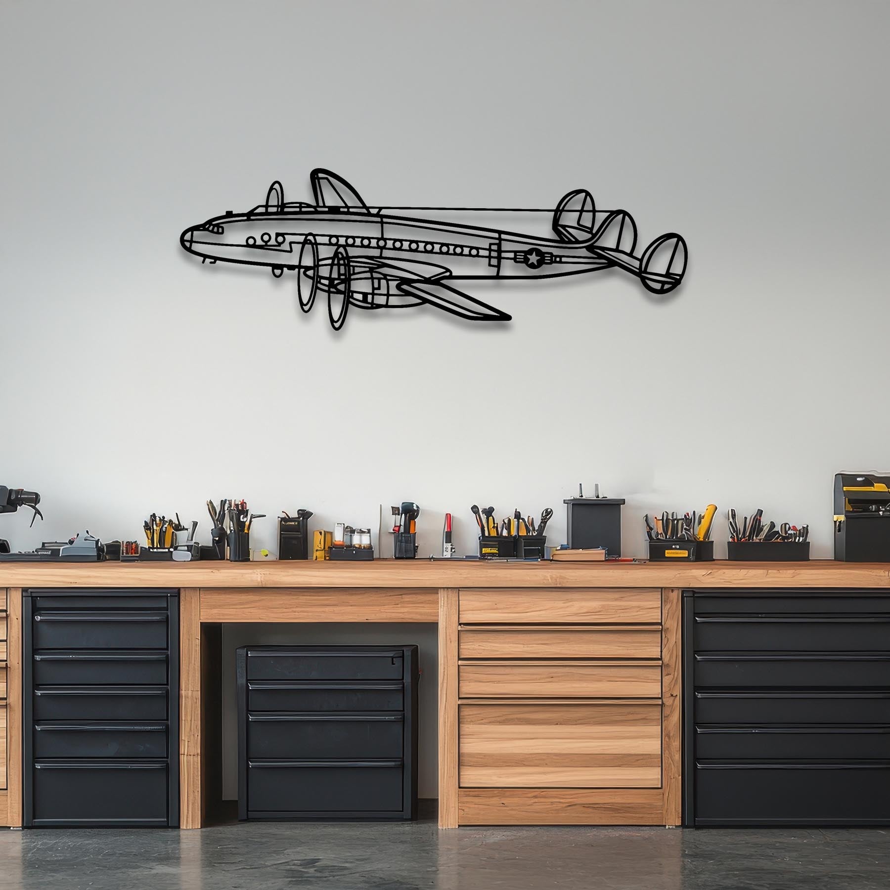 C-121A Constellation Angle Metal Aircraft Wall Art - NCP0530