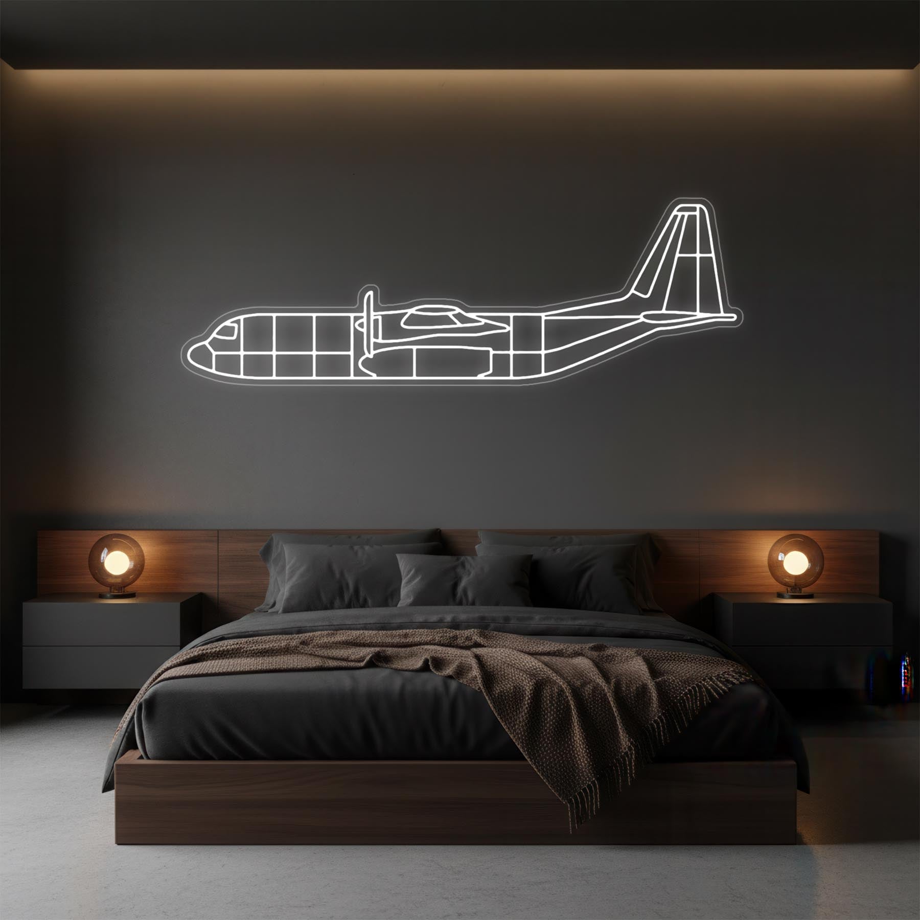 C-130 Neon Silhouette