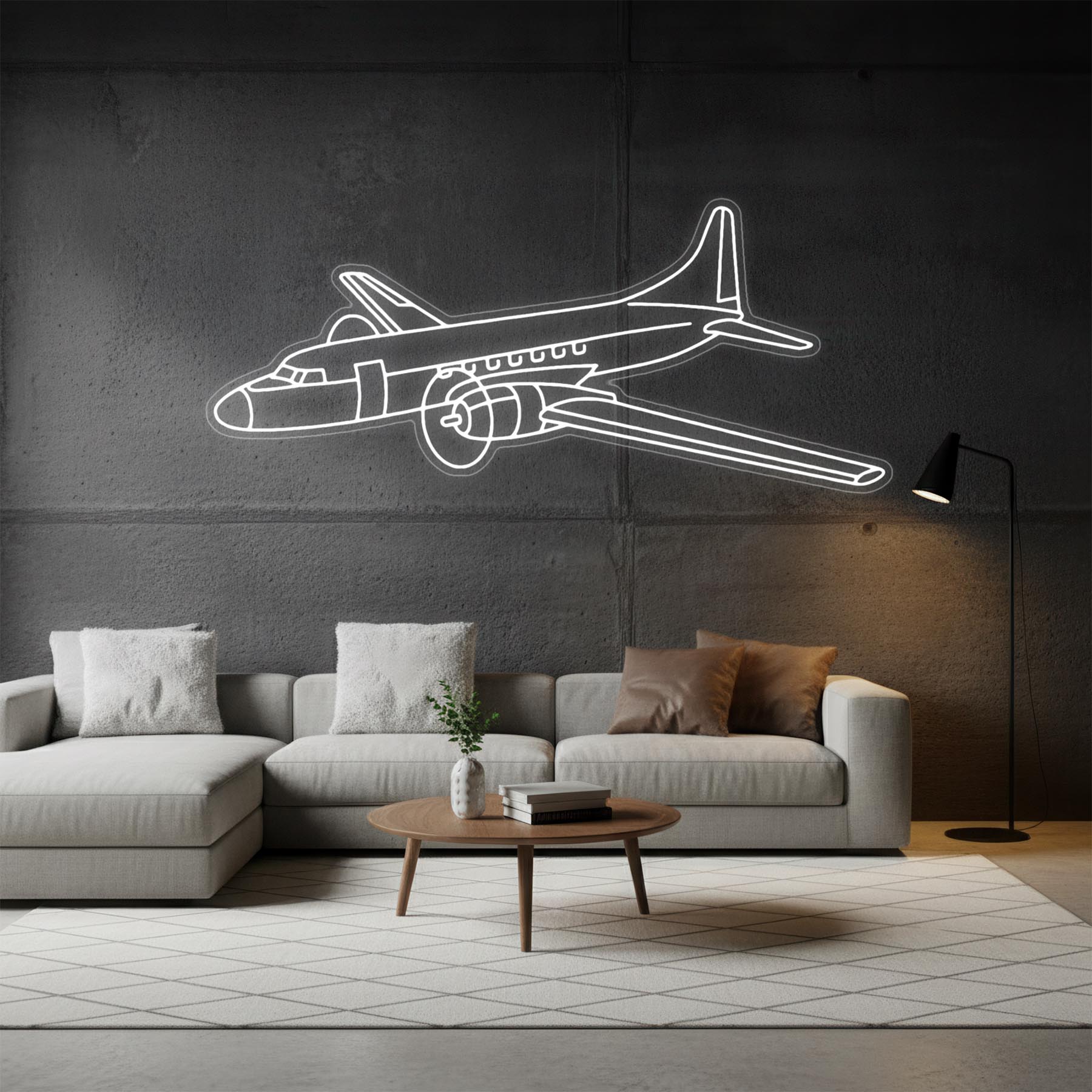 C-131 Samaritan 1956 Angle Neon Silhouette